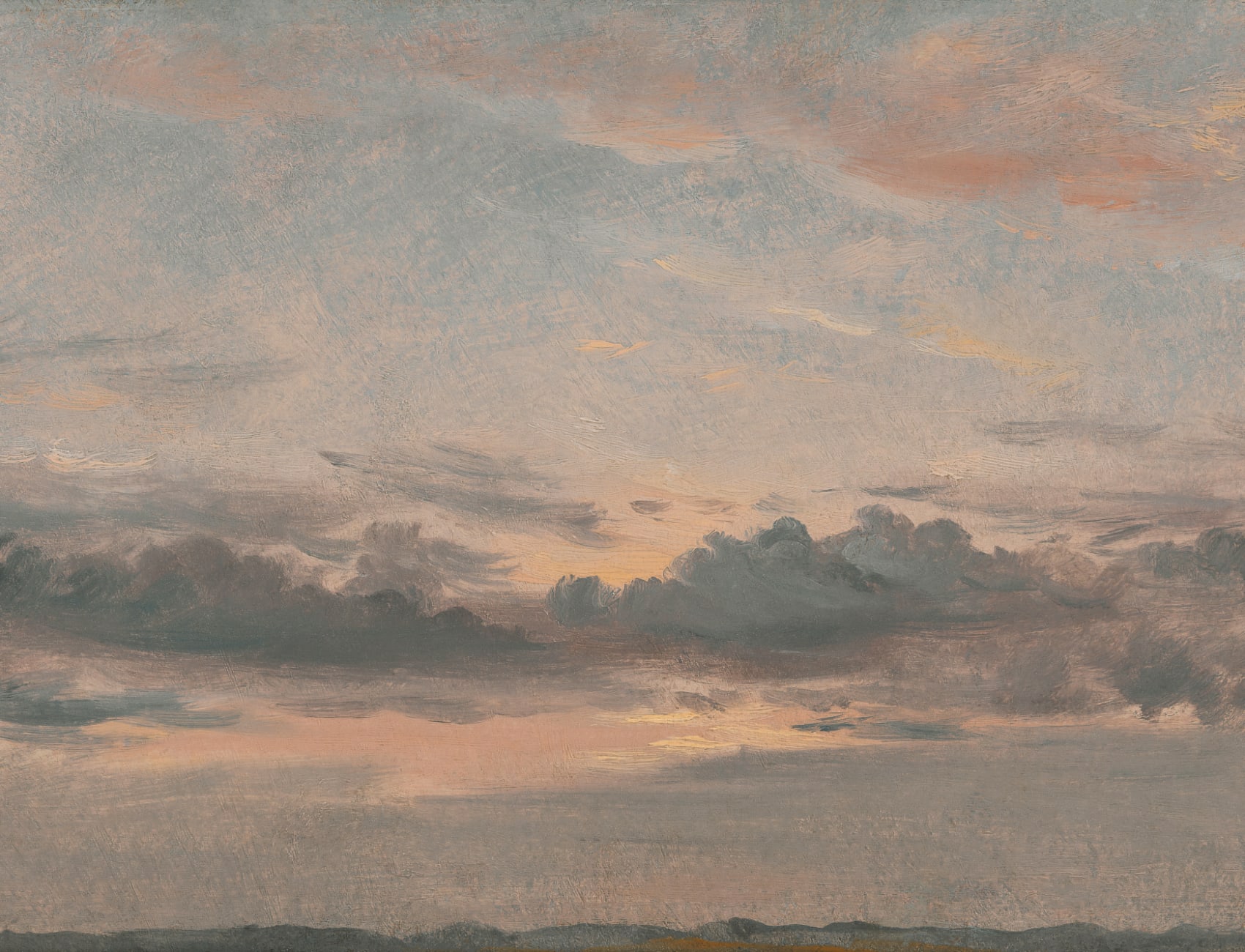 John Constable muurschildering zonsondergang