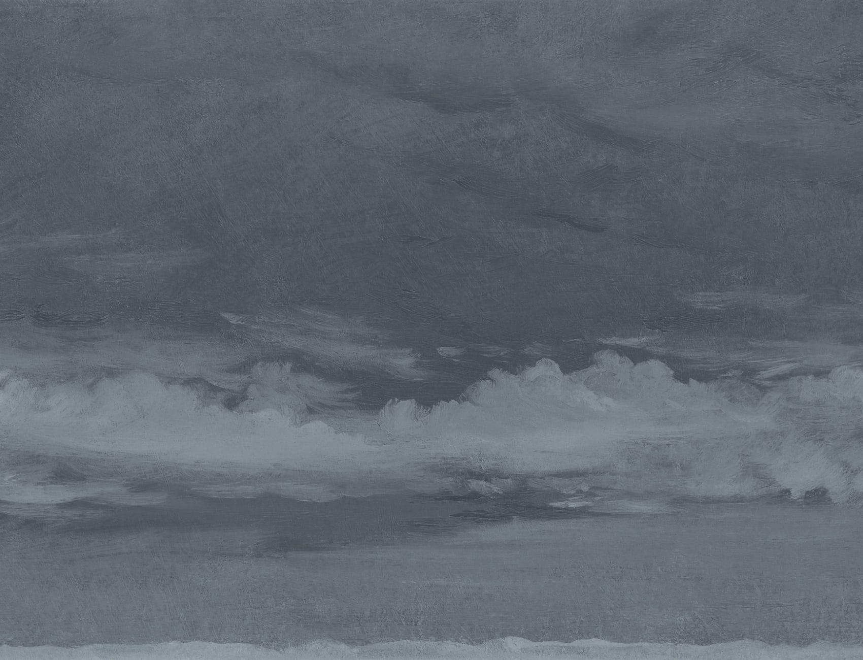 Navy John Constable Sunset Painting Mural
