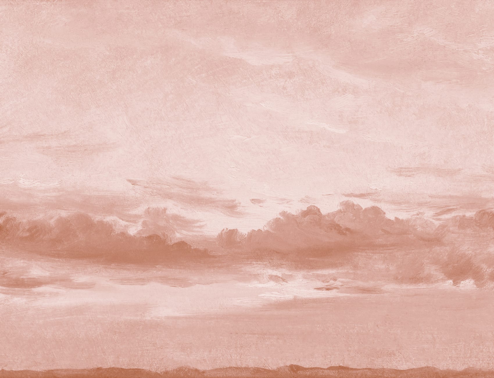 Lyserødt John Constable solnedgangsmaleri fototapet