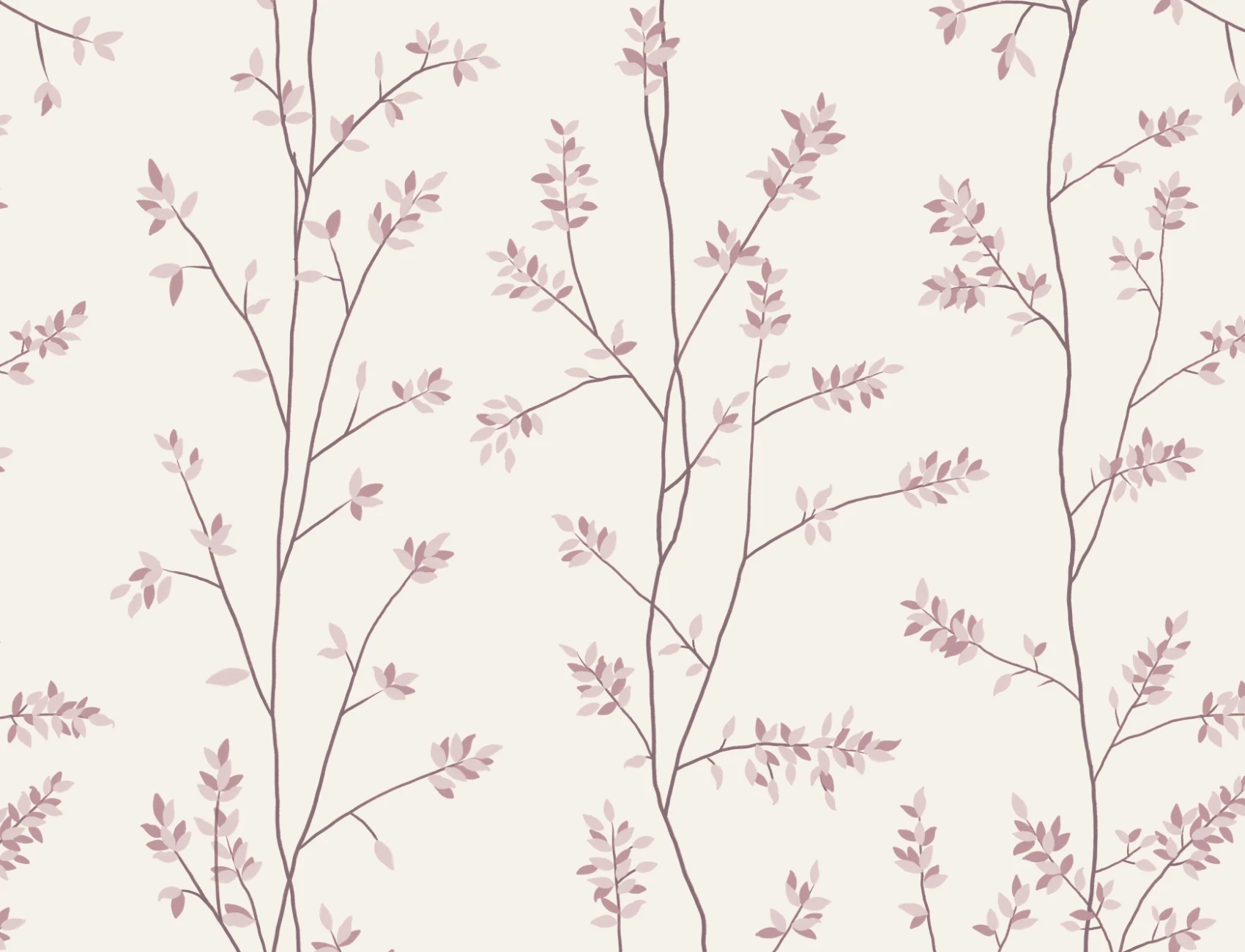 Zachtroze botanische charme muurschildering voor serene ruimtes