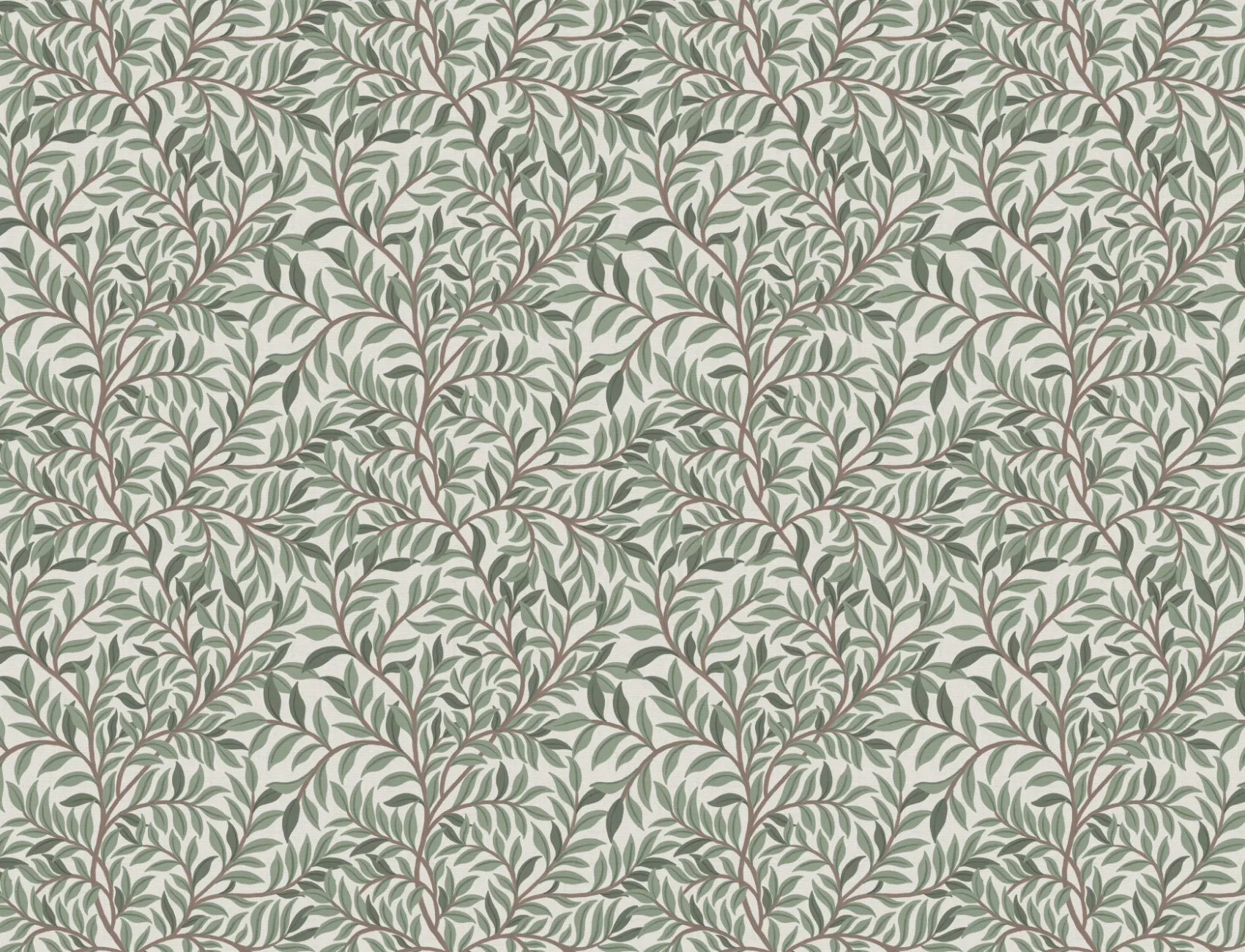 Sage Botanical Leaf Pattern Green Wallpaper Mural