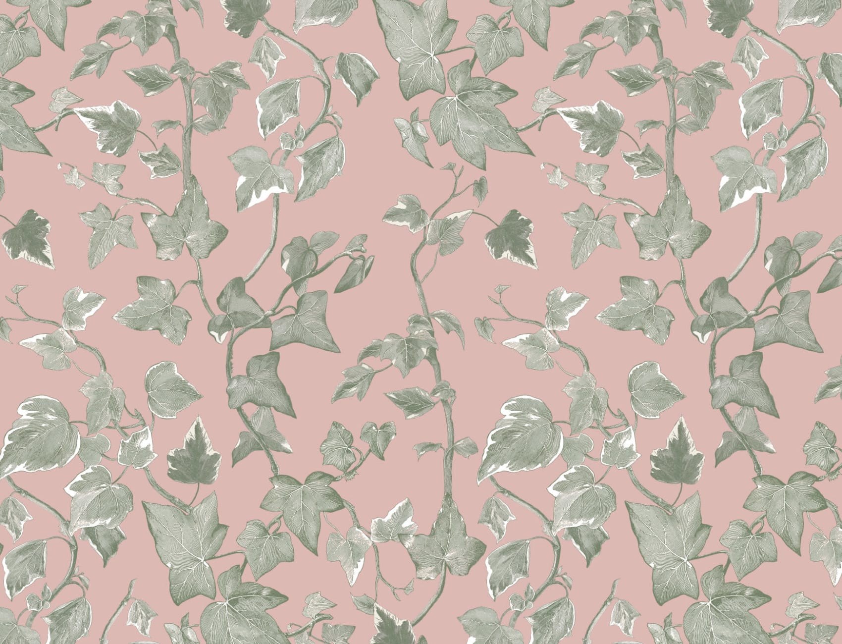 Pink Heritage Ivy Wallpaper