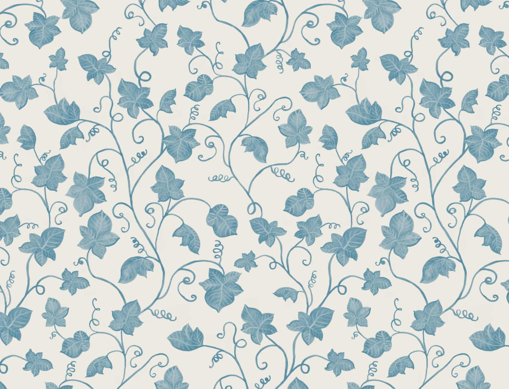 Blue Cute Ivy Wallpaper