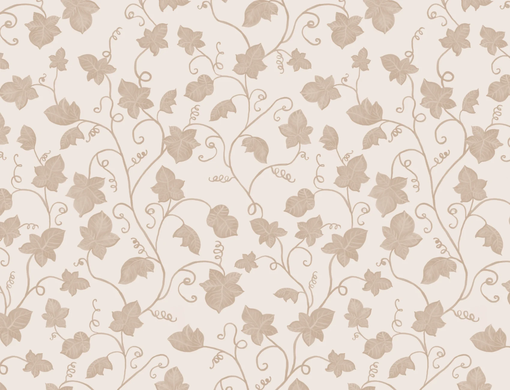 Beige Cute Ivy Wallpaper
