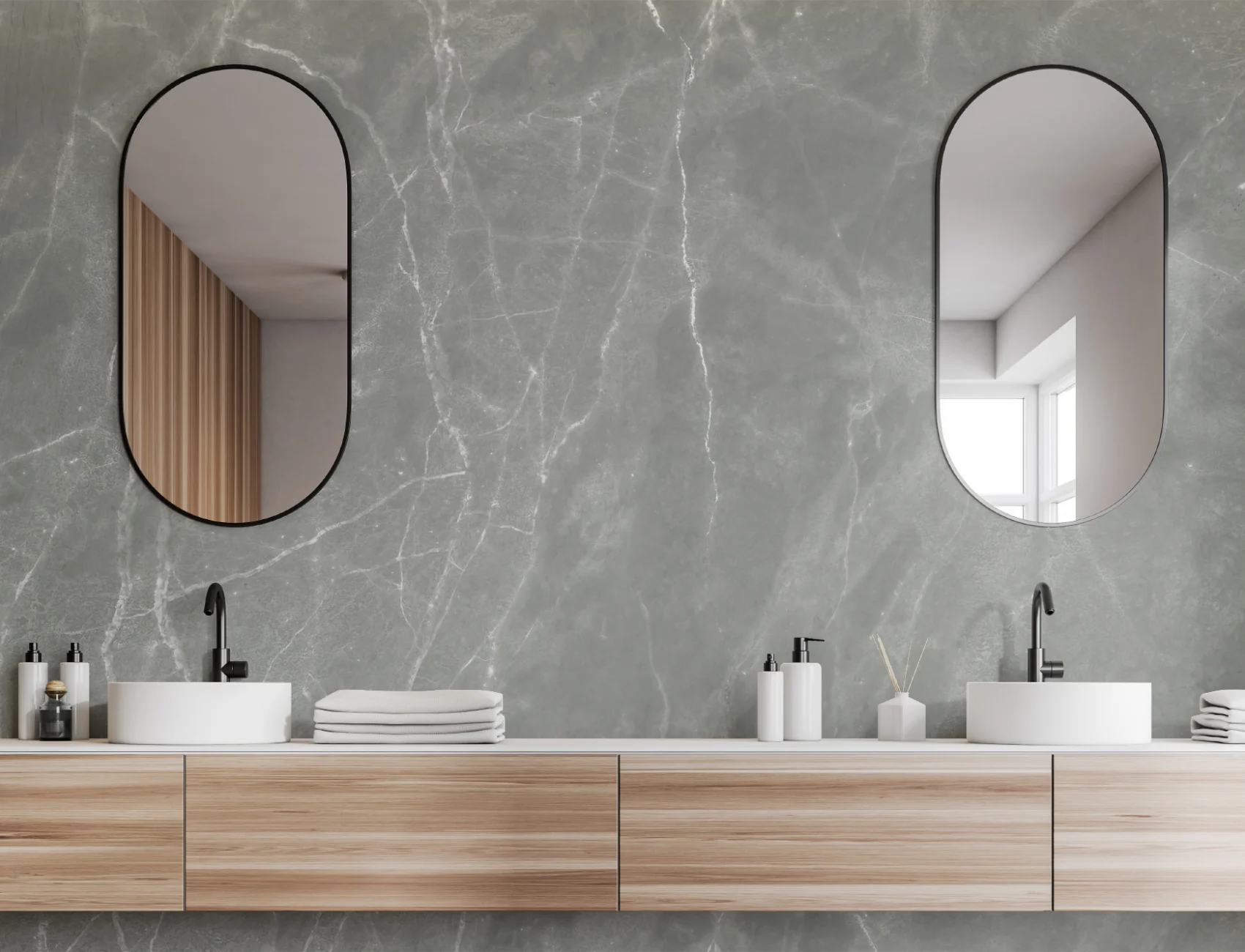 Sage Marble Effect Wallpaper Mural