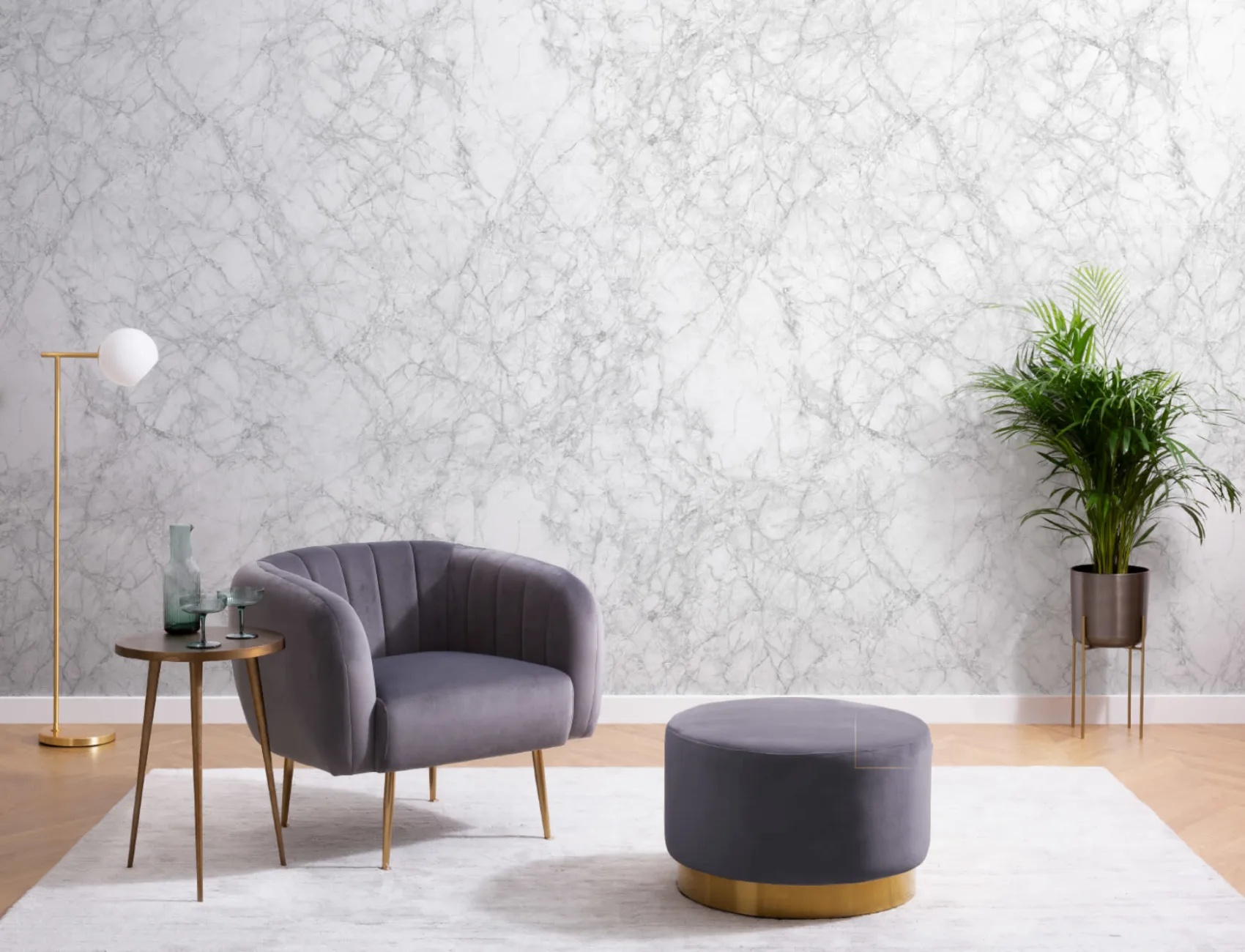 Classic White Marble Wallpaper Mural