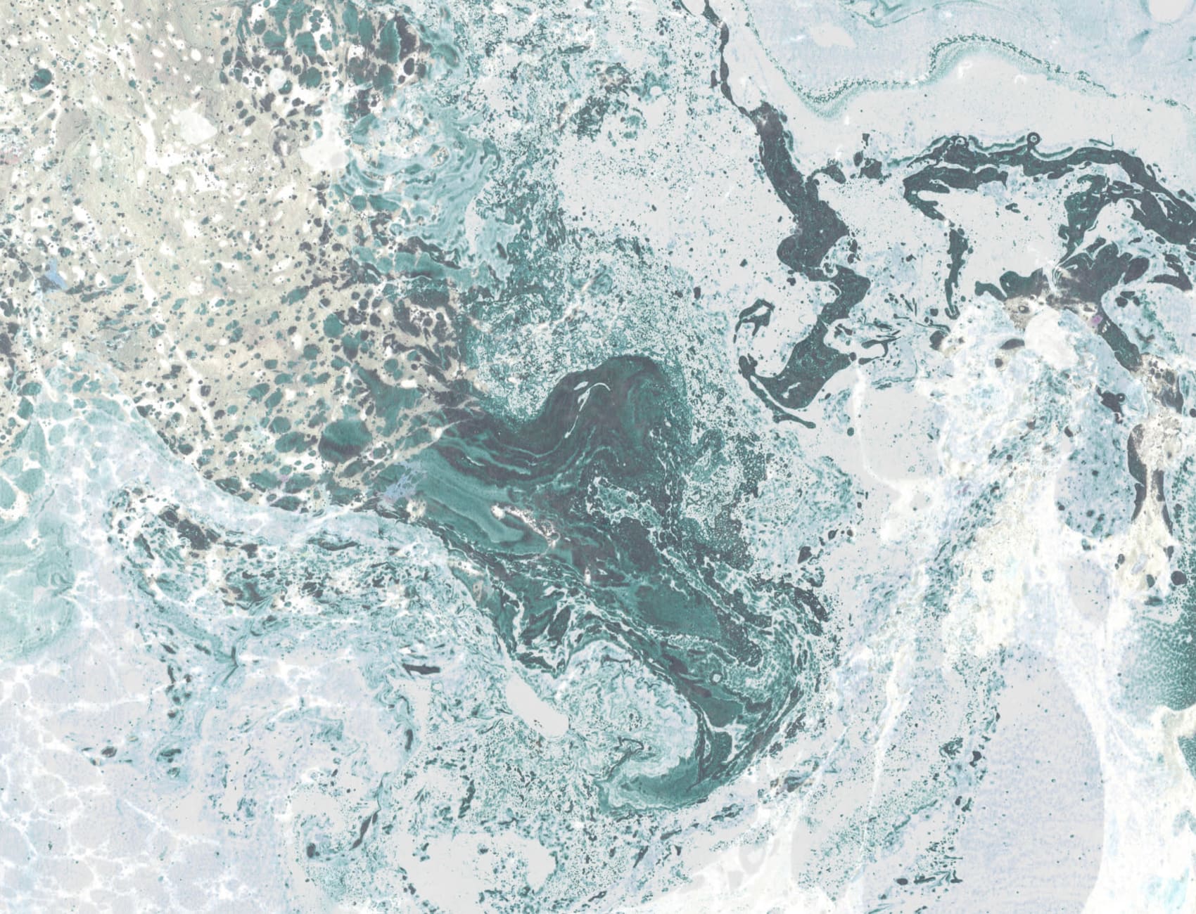 Teal, Blue & White Marble Wallpaper Mural