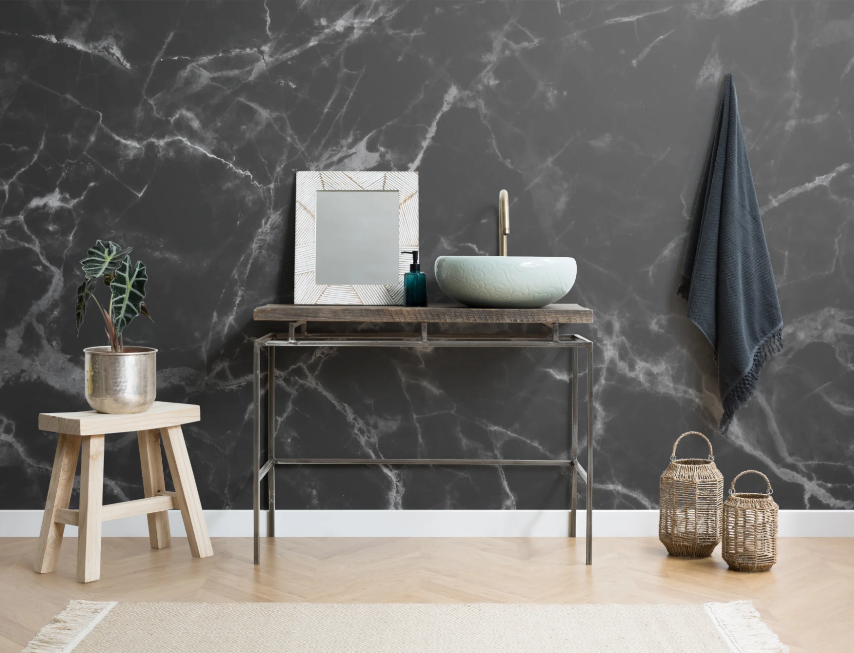 Black Marble Wallpaper Mural