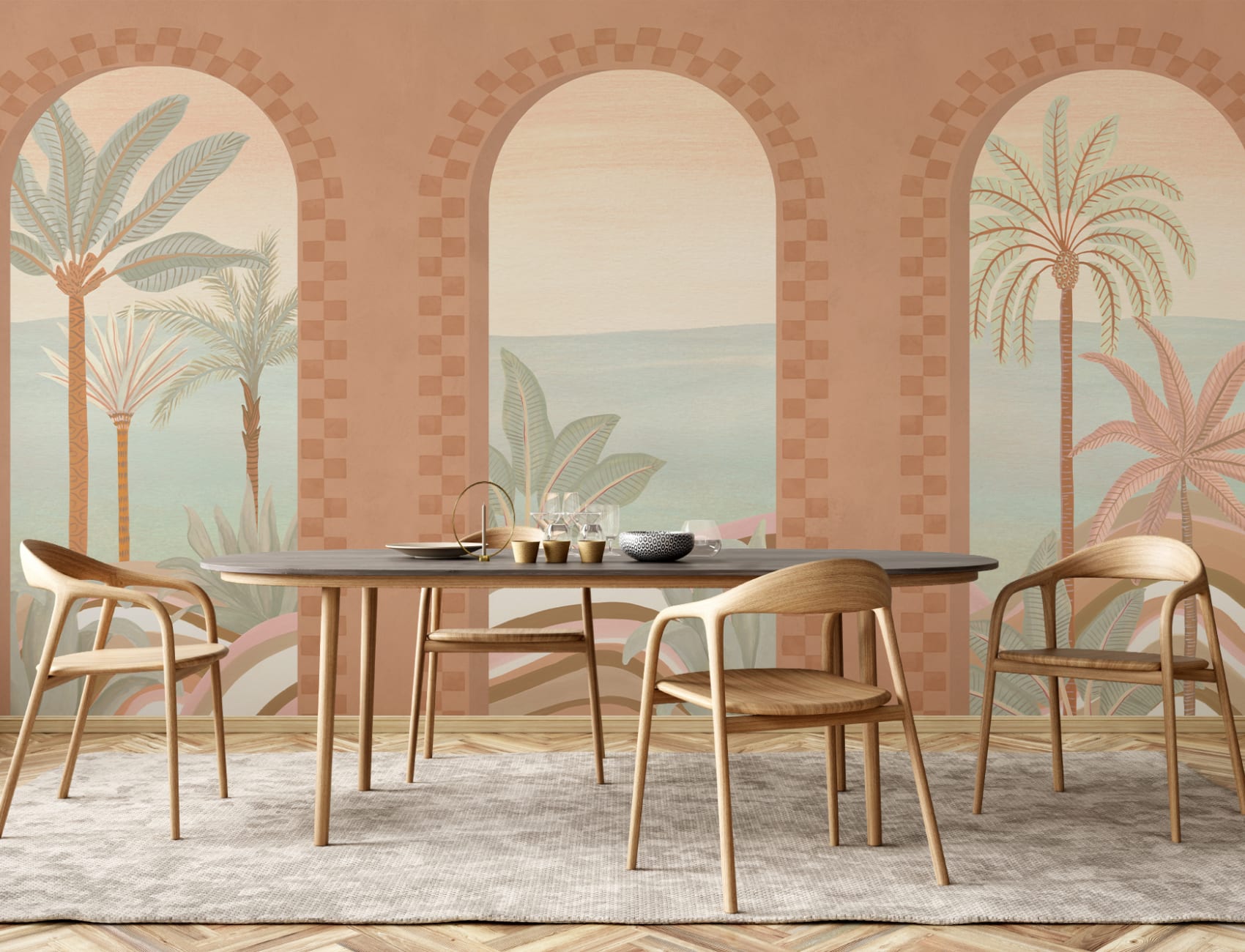 Mediterranean Arch Scenic Mural