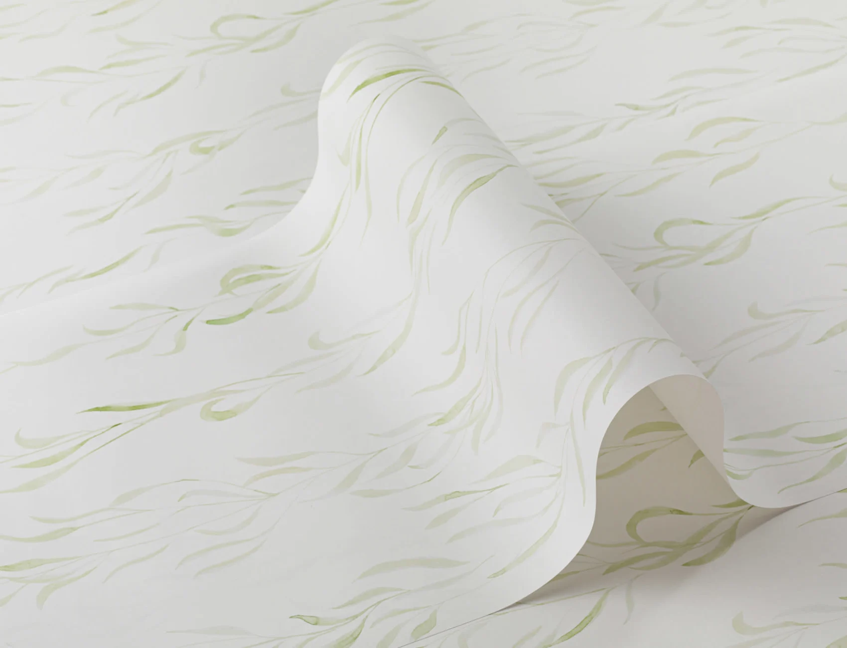 Watercolor Trailing Foliage Wallpaper