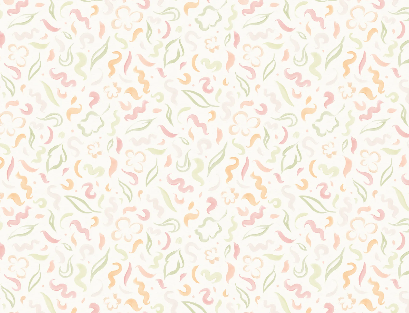 Wallpaper Folhagem Abstrata Rosa Folhas