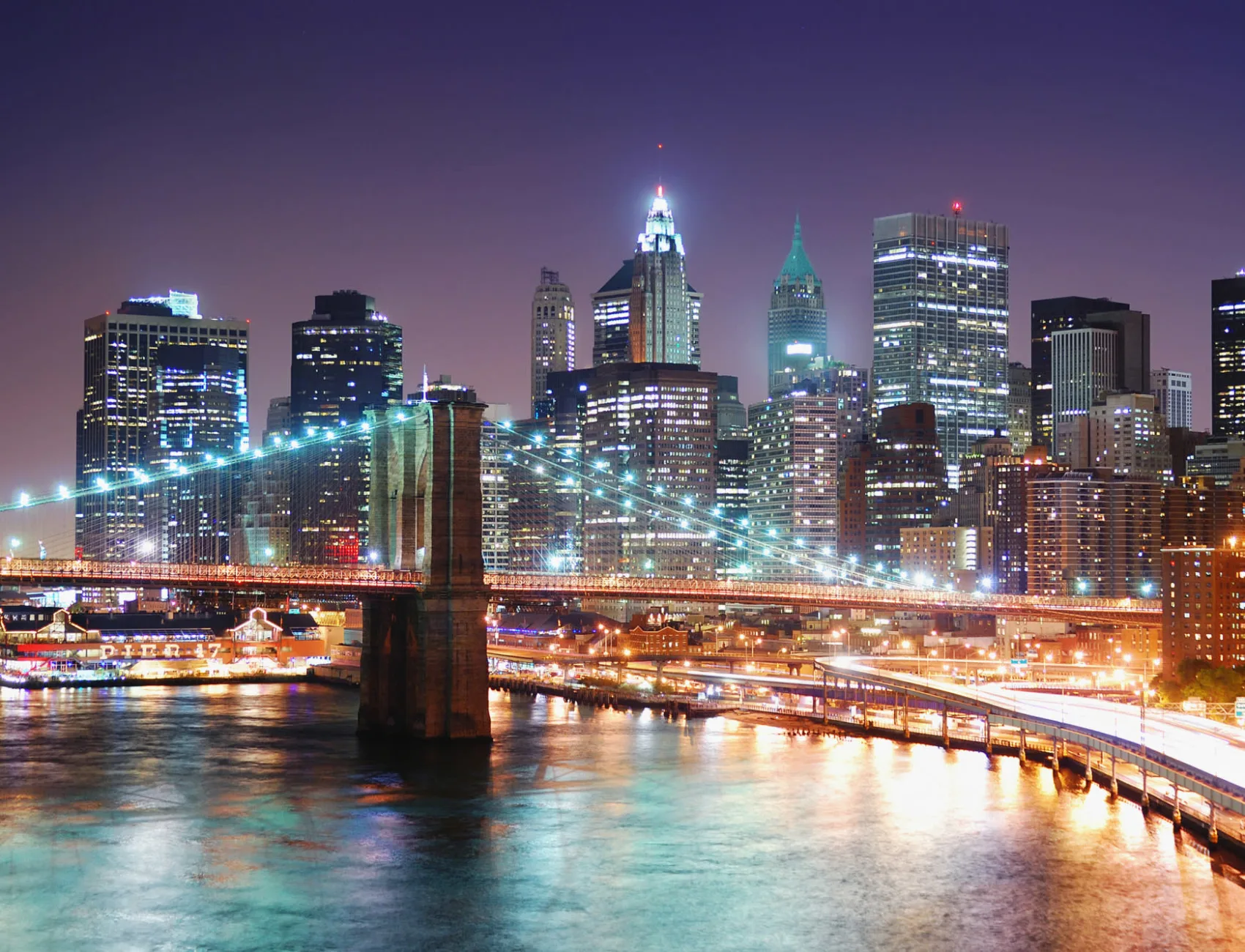 Brooklyn At Night Wallpaper Mural