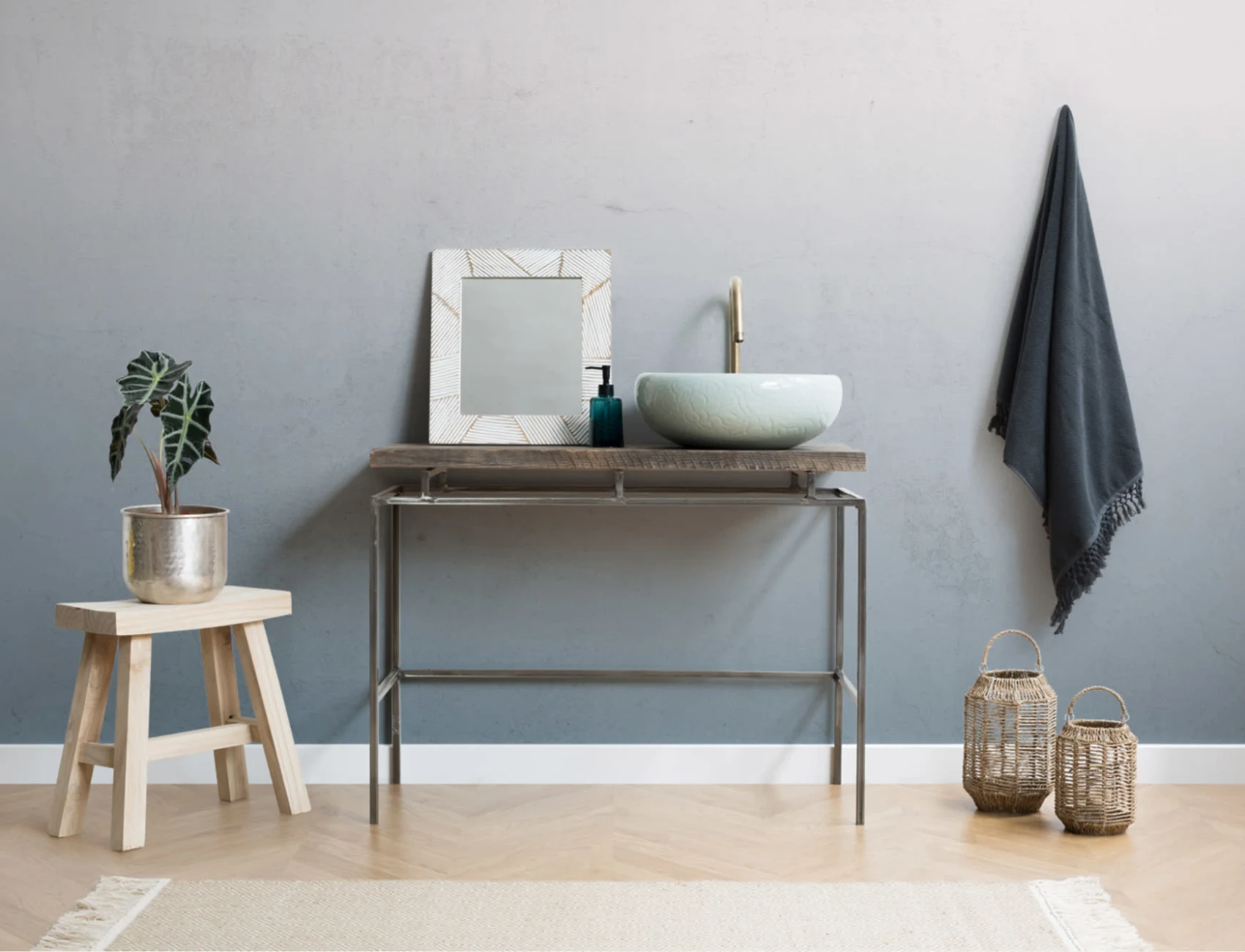 Ocean Mist Blue Ombre Wallpaper Mural