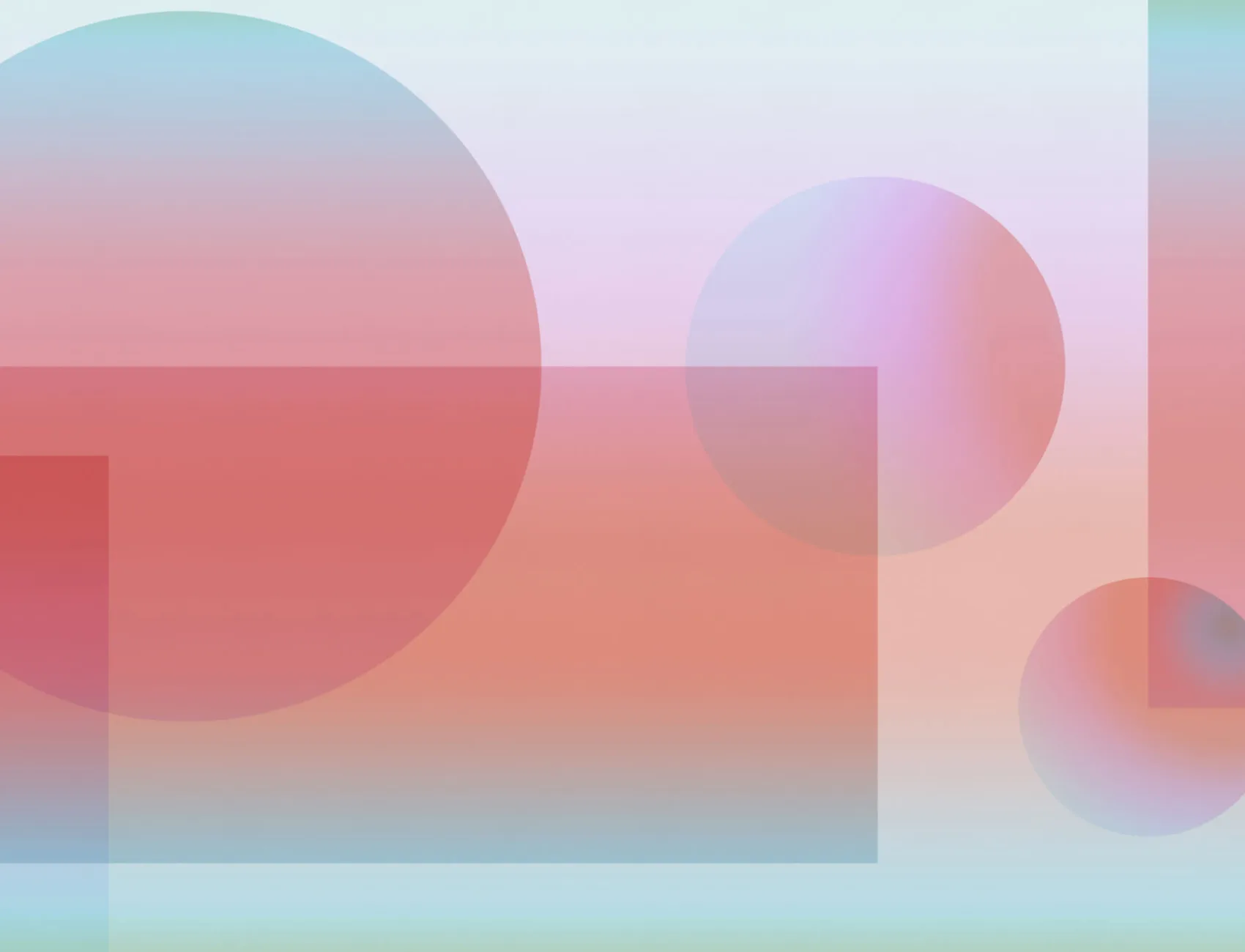 Multicolor Futuristic Geo Ombre Shapes Wall Mural