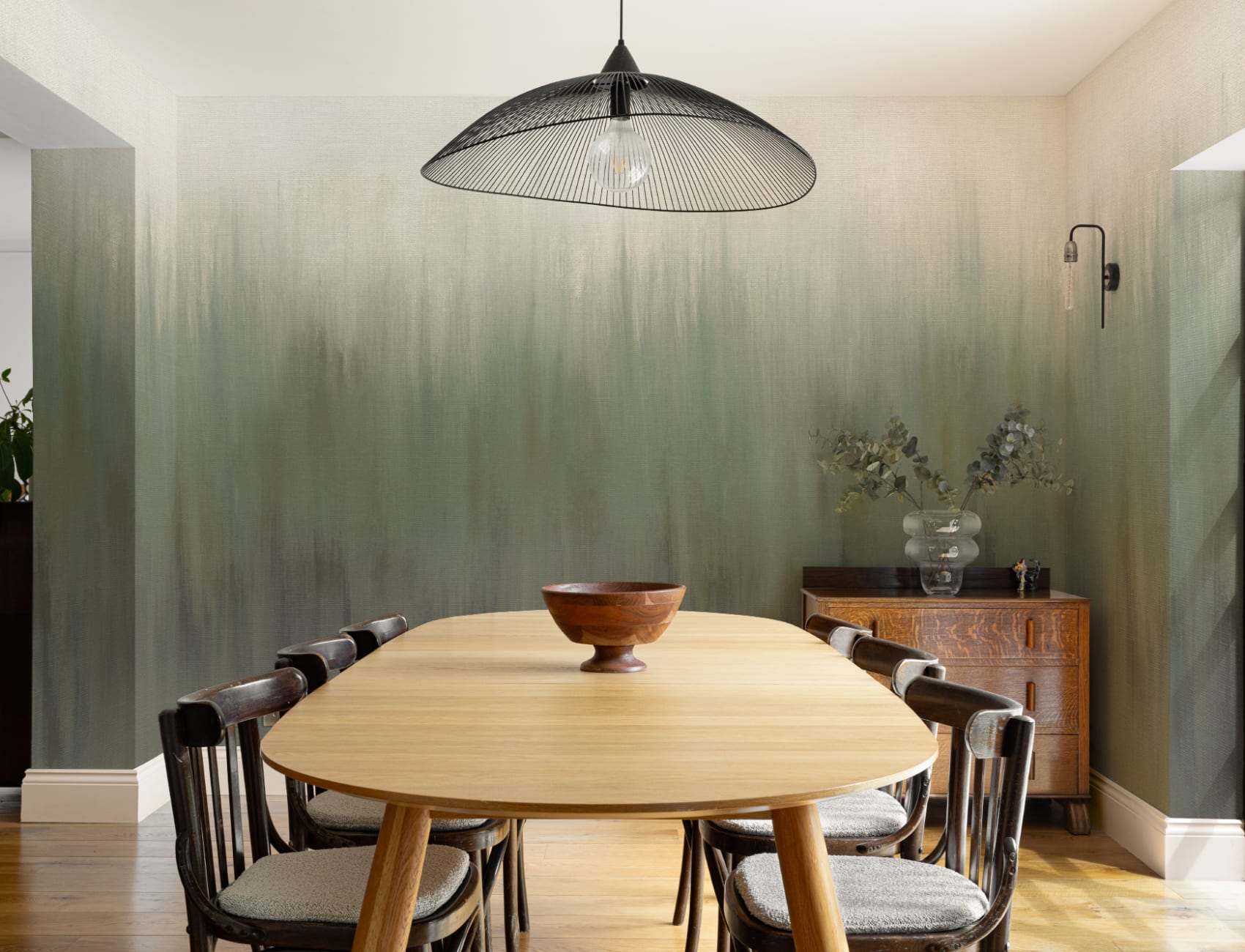 Grön abstrakt klassisk elegans Konst Mural-tapeter