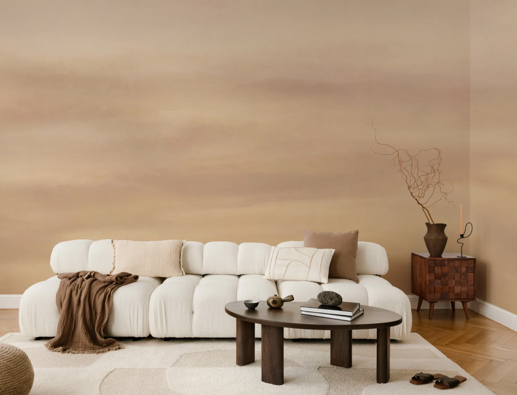 Warm Sunset Gradient Ombre Wall Mural