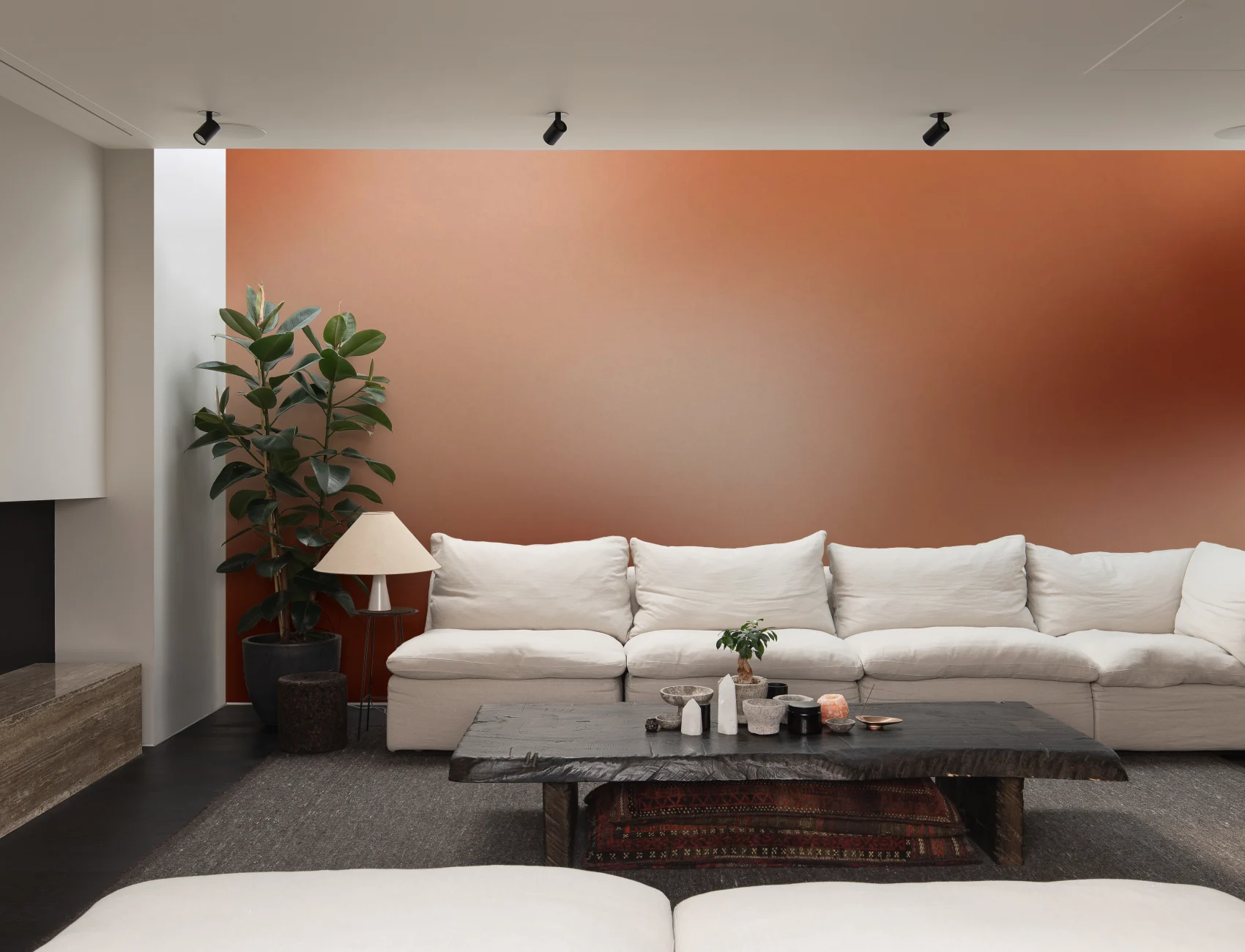 Warm Emberstone Ombre Relaxing Multicolor Wall Mural