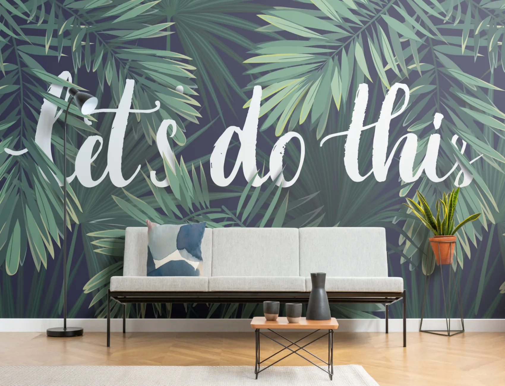 Mural de papel de parede motivacional 'Lets Do This' (Vamos fazer isto)