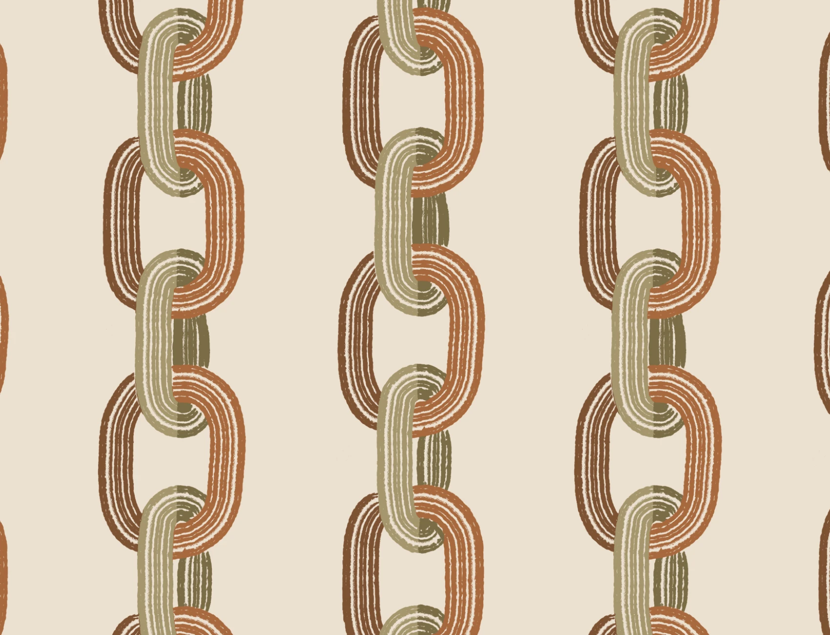 Neutral Illustrated Chainlink Wallpaper