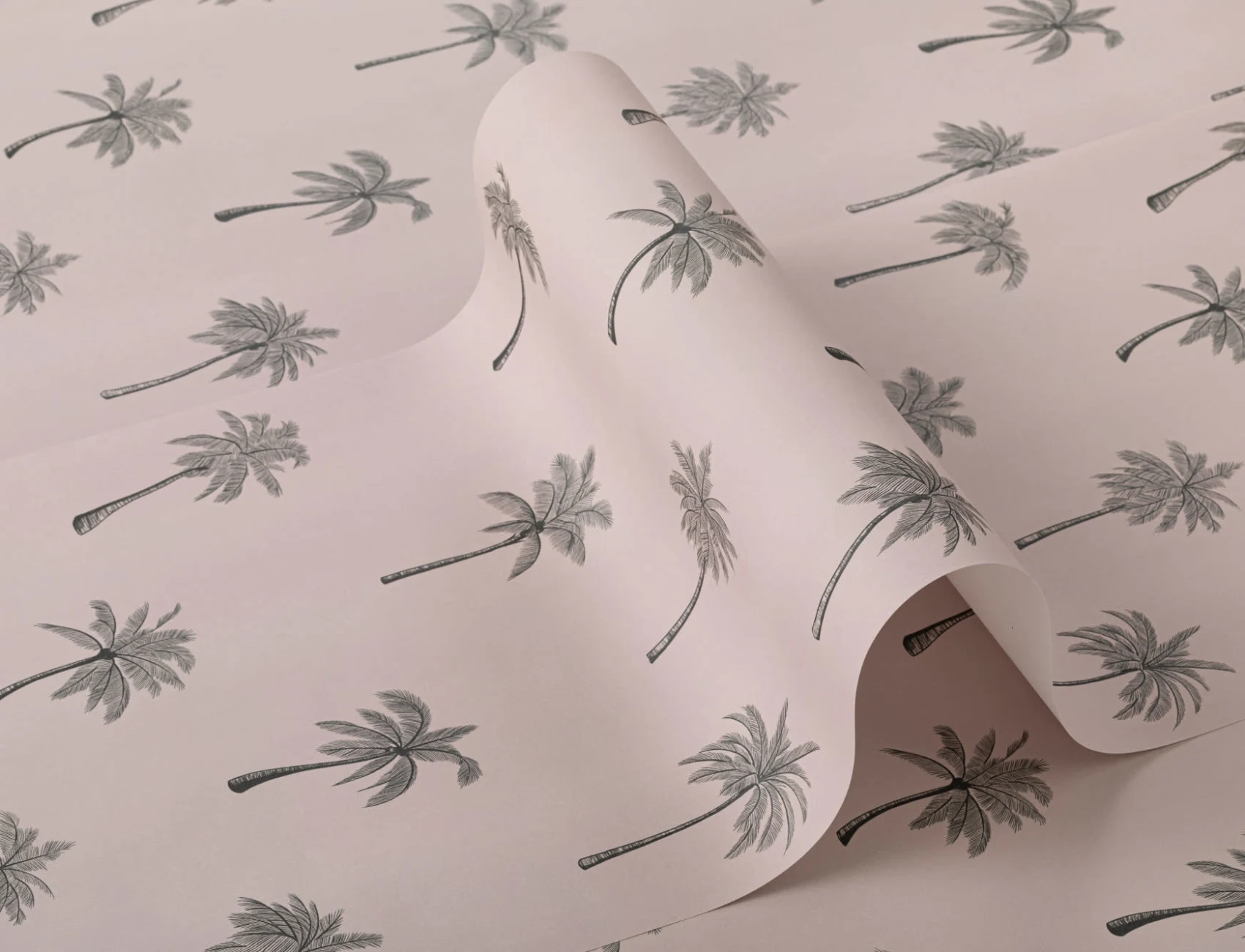 Minimalistisk rosa palmträd upprepa mönster tapet