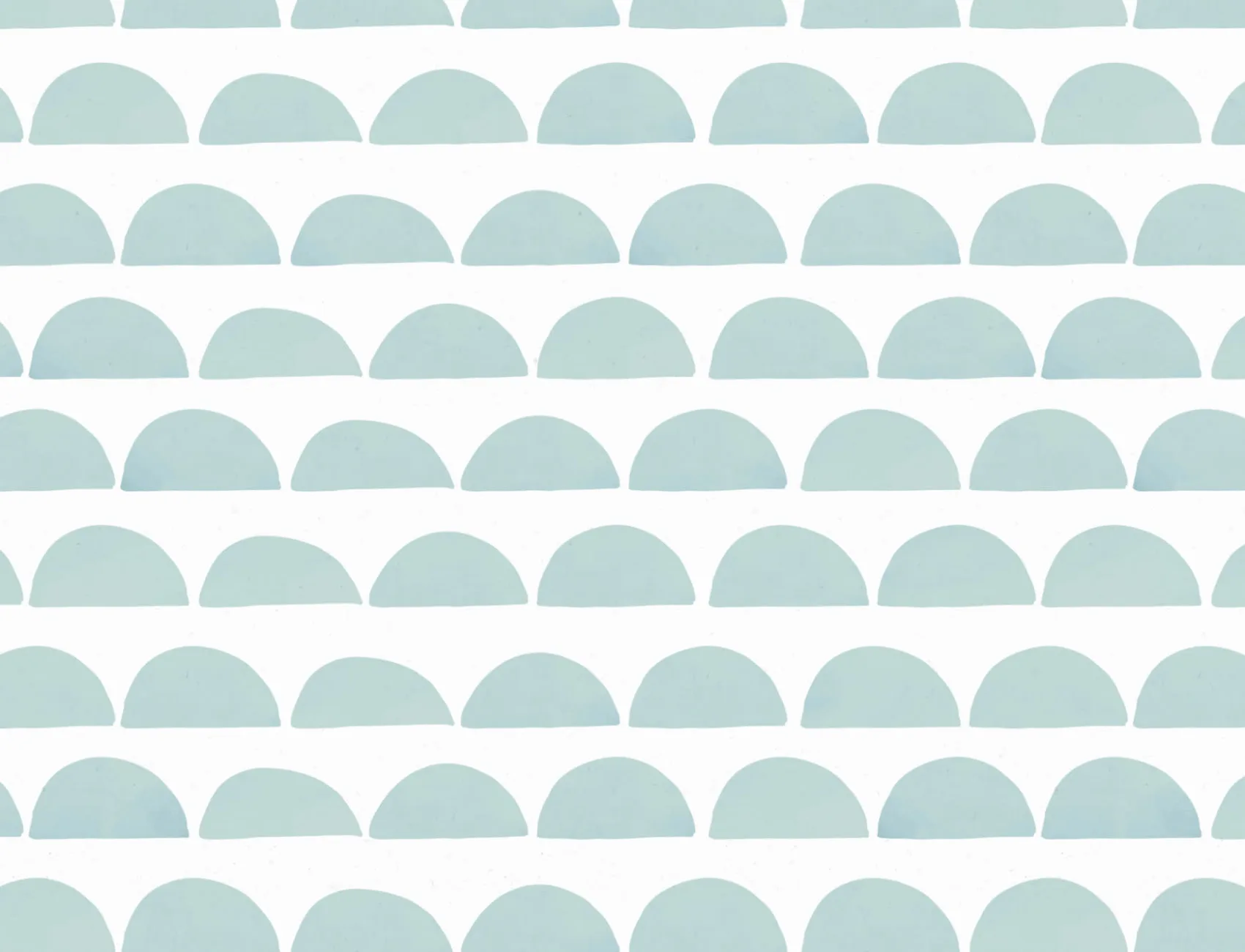 Blue Half Moon Repeat Pattern Wallpaper