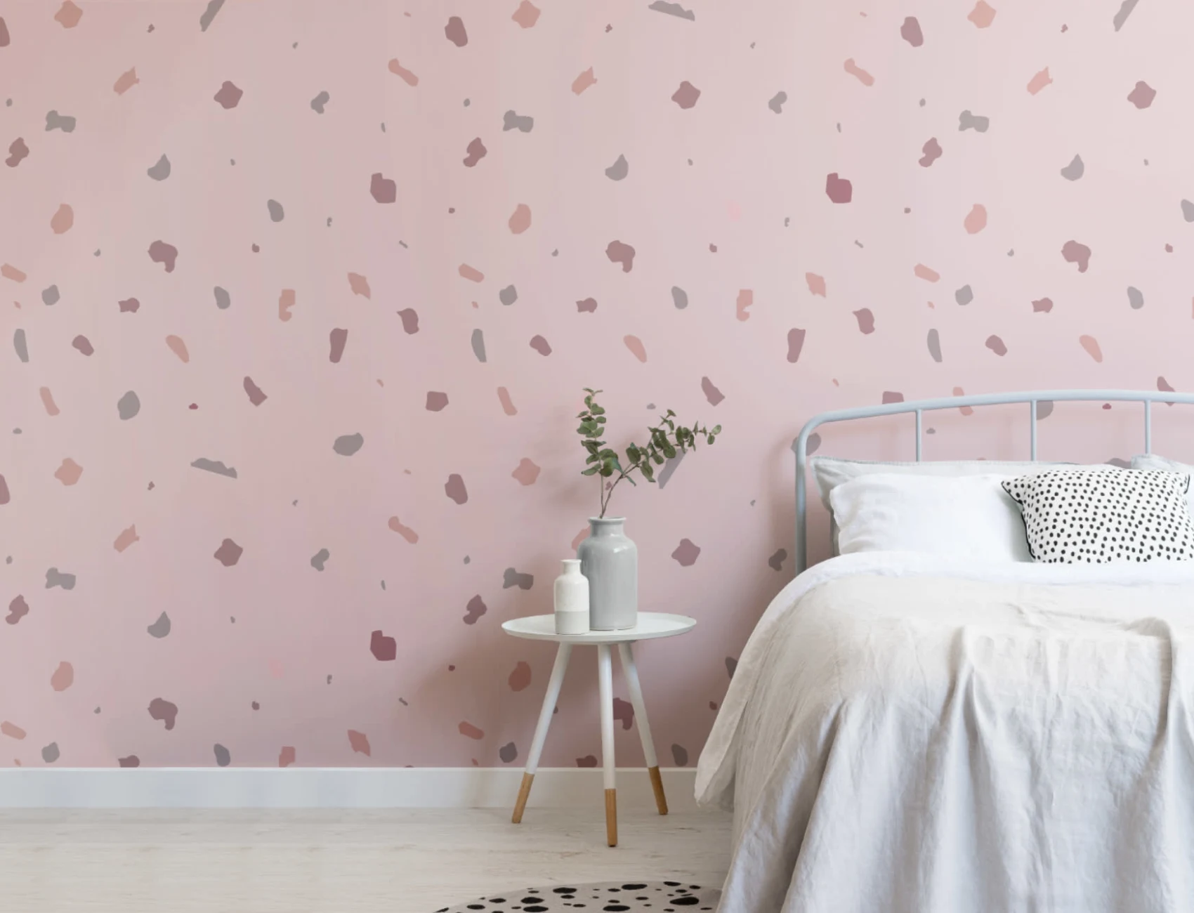 Dusky Pink Terrazzo Wallpaper Mural