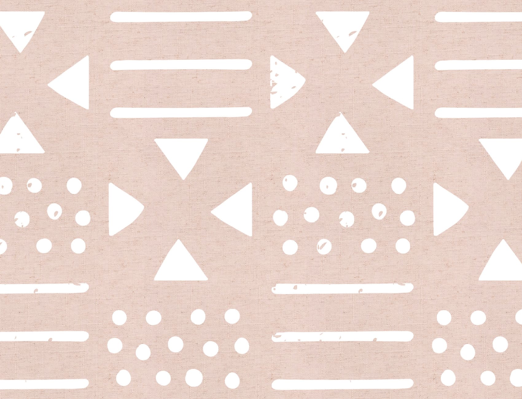 Mural Papel Pintado con Estampado Tribal Rosa y Blanco
