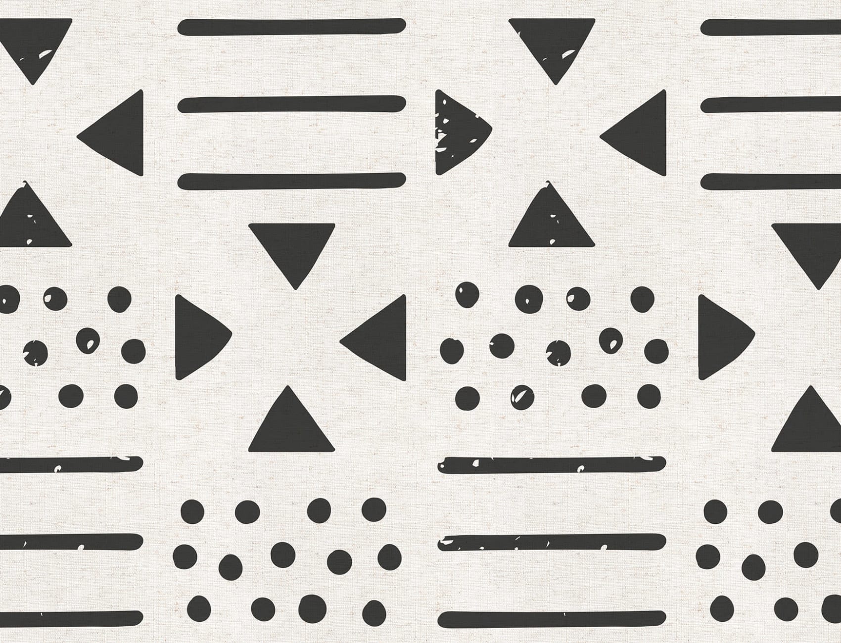 Black & Neutral Tribal Canvas Wallpaper Mural