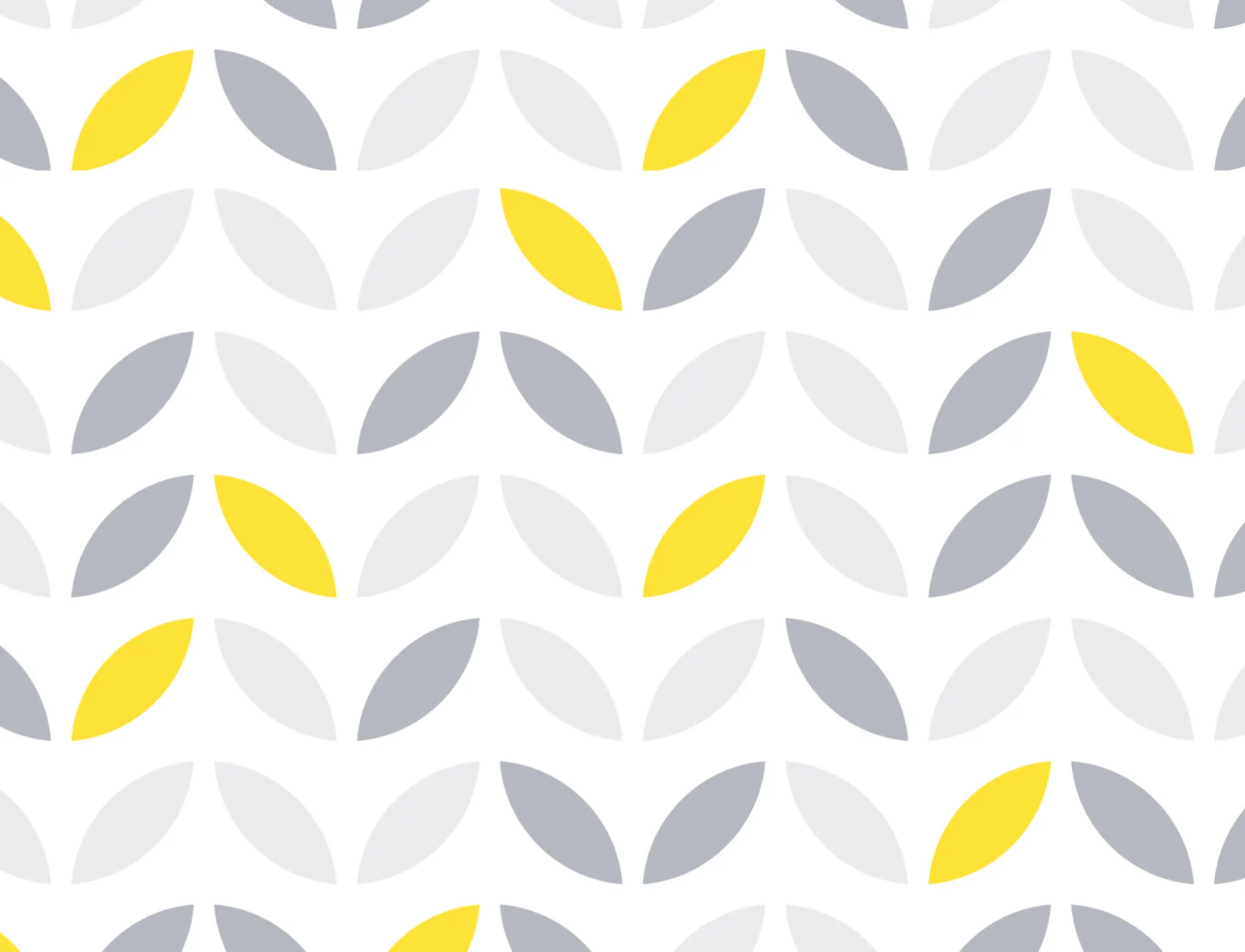Mural de papel de parede com padrão de flores abstrato amarelo e cinzento