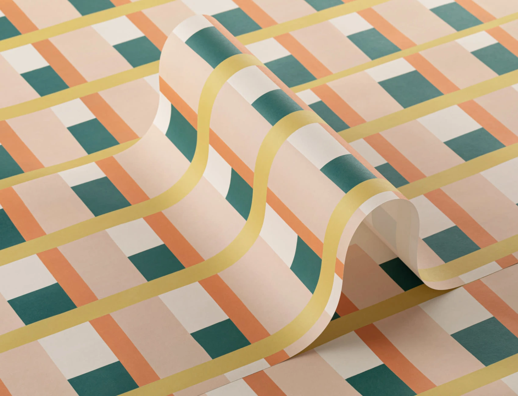 Colorful Abstract Checks Wallpaper