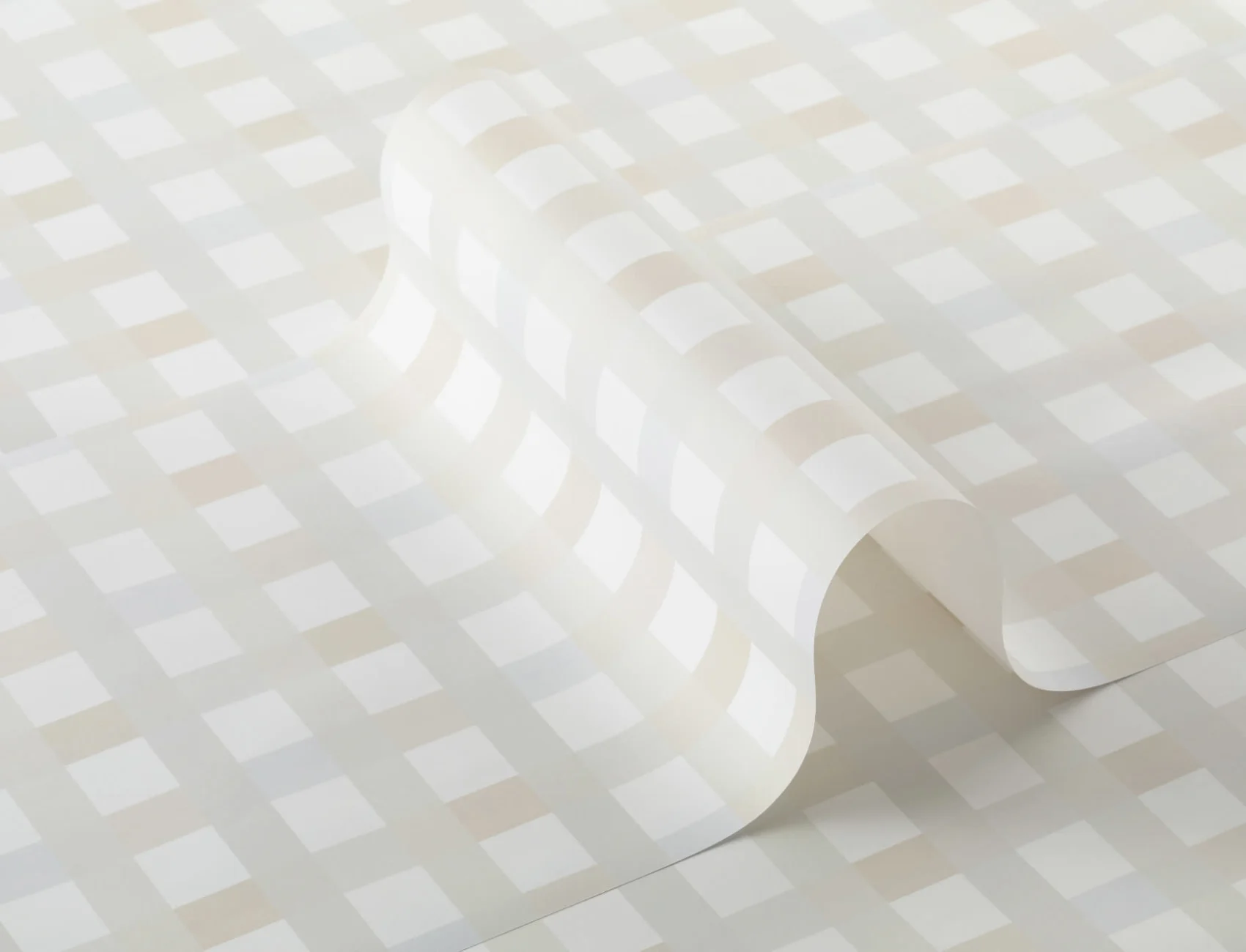 Licht Neutraal Gingham Behang