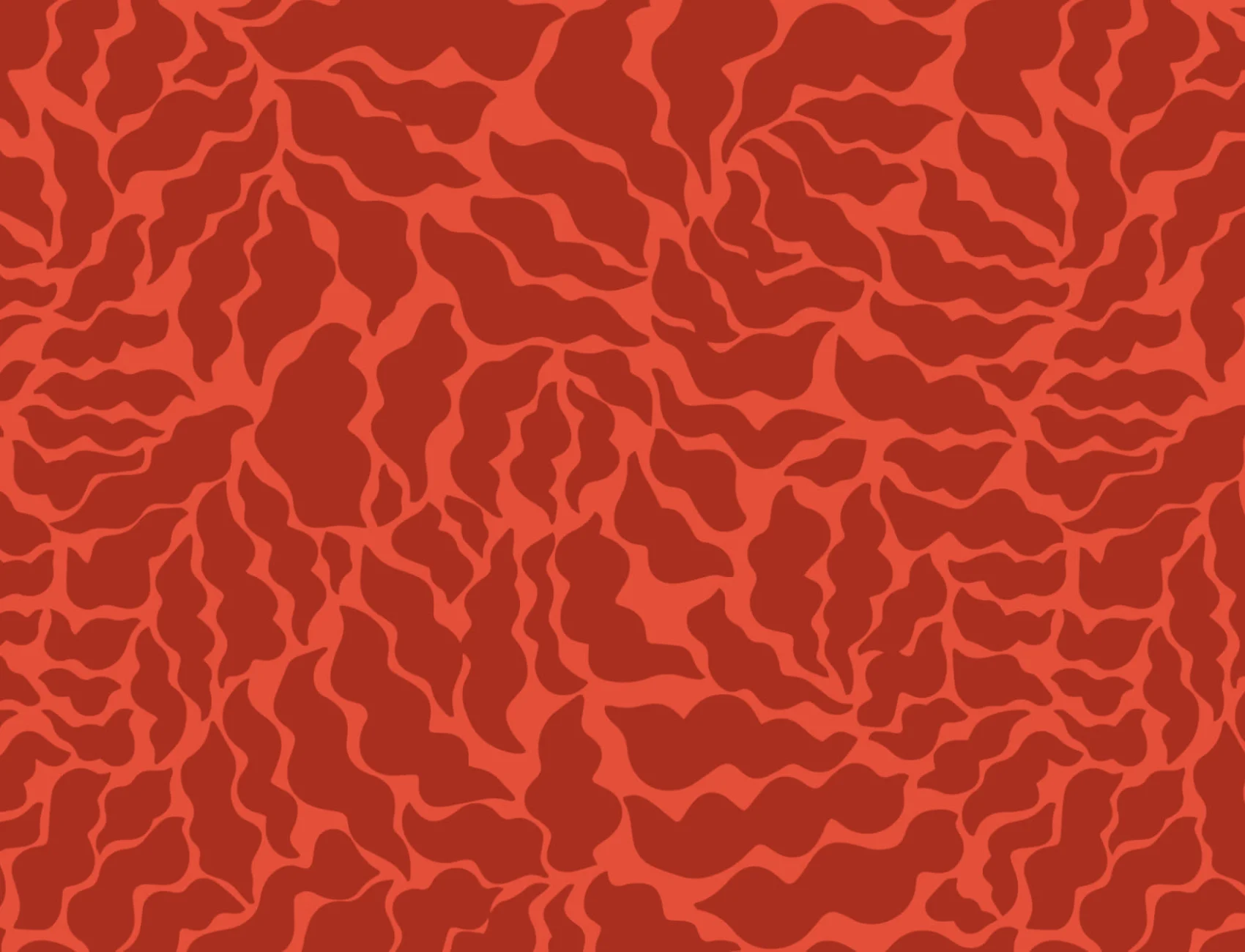 Roșu Abstract Fern Leaf Wallpaper