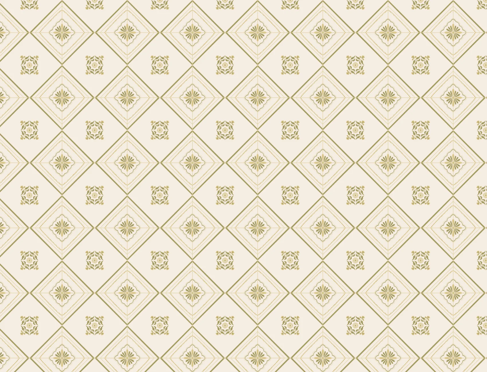 Green Geometric Tile Pattern Wall Mural