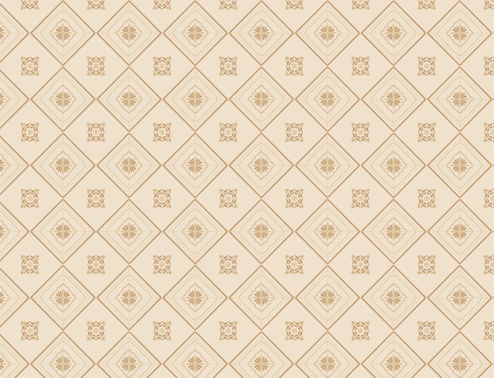 Mural de papel de parede de azulejo geométrico vintage bege