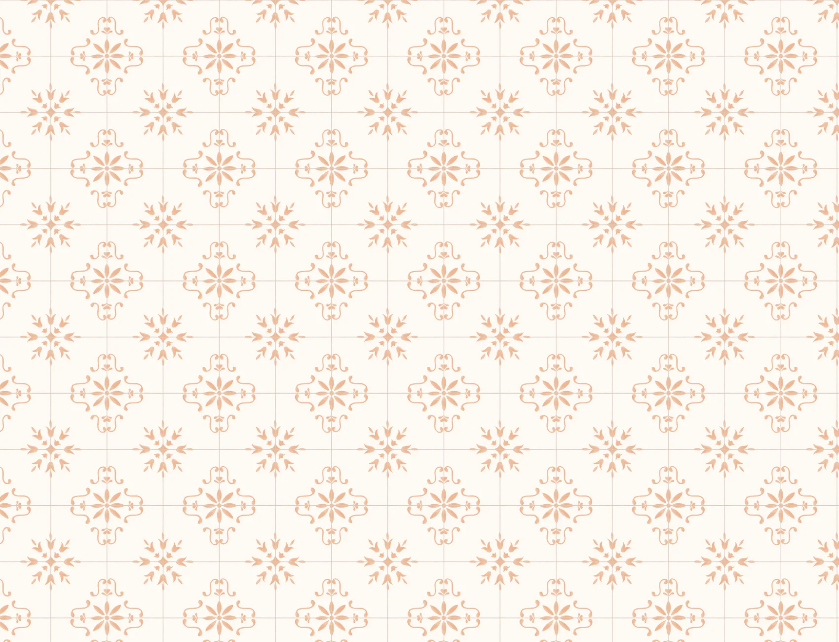 Pink Azulejo Tile Patterned Wall Mural