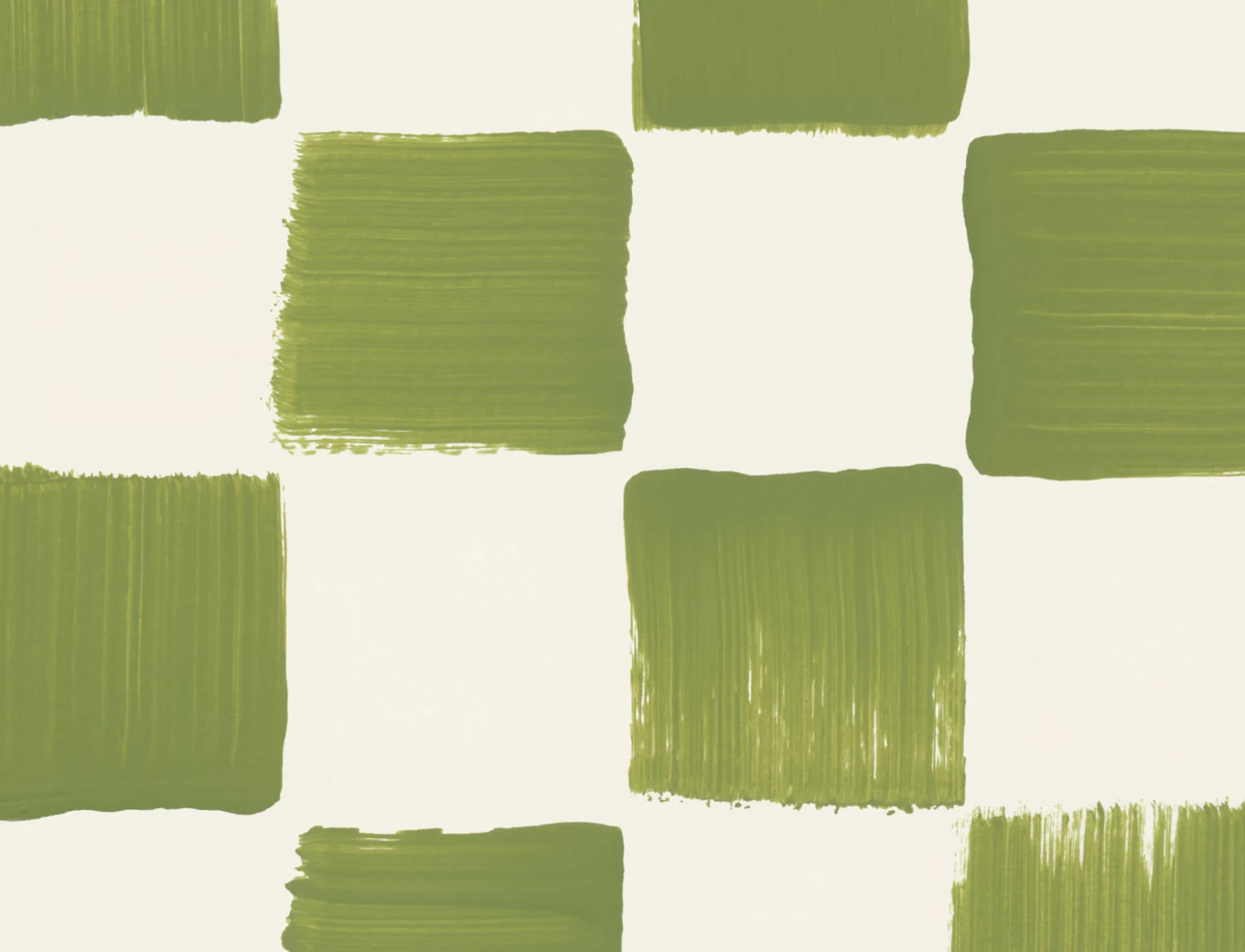 Papier peint à damier vert peint à la main