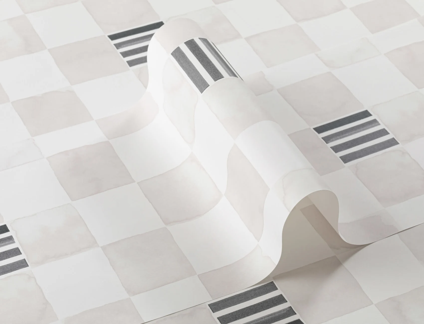 Papel Pintado Damero a la Acuarela