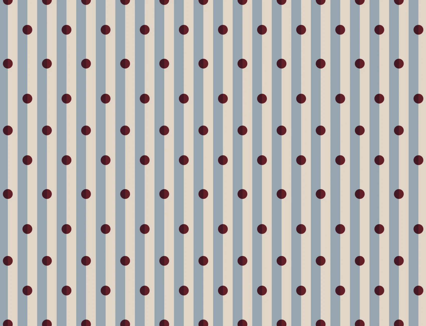 Blue Polka Dot Striped Kids' Pattern Mural