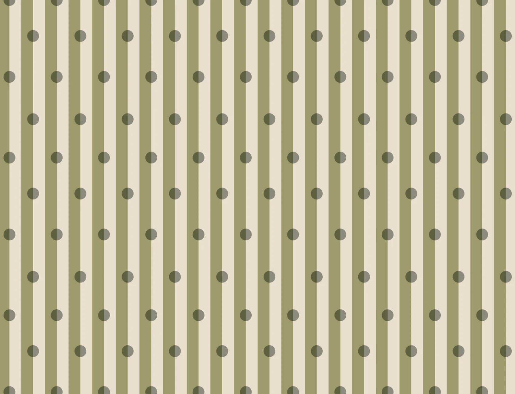 Green Polka Dot Striped Pattern Mural With Retro Vibe