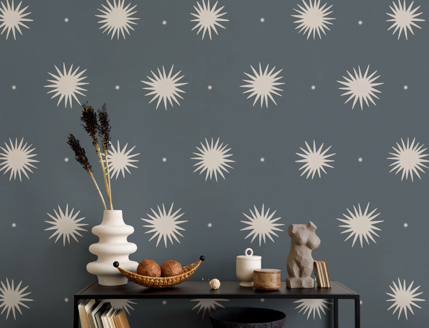 Murale cu model geometric celestial albastru marin