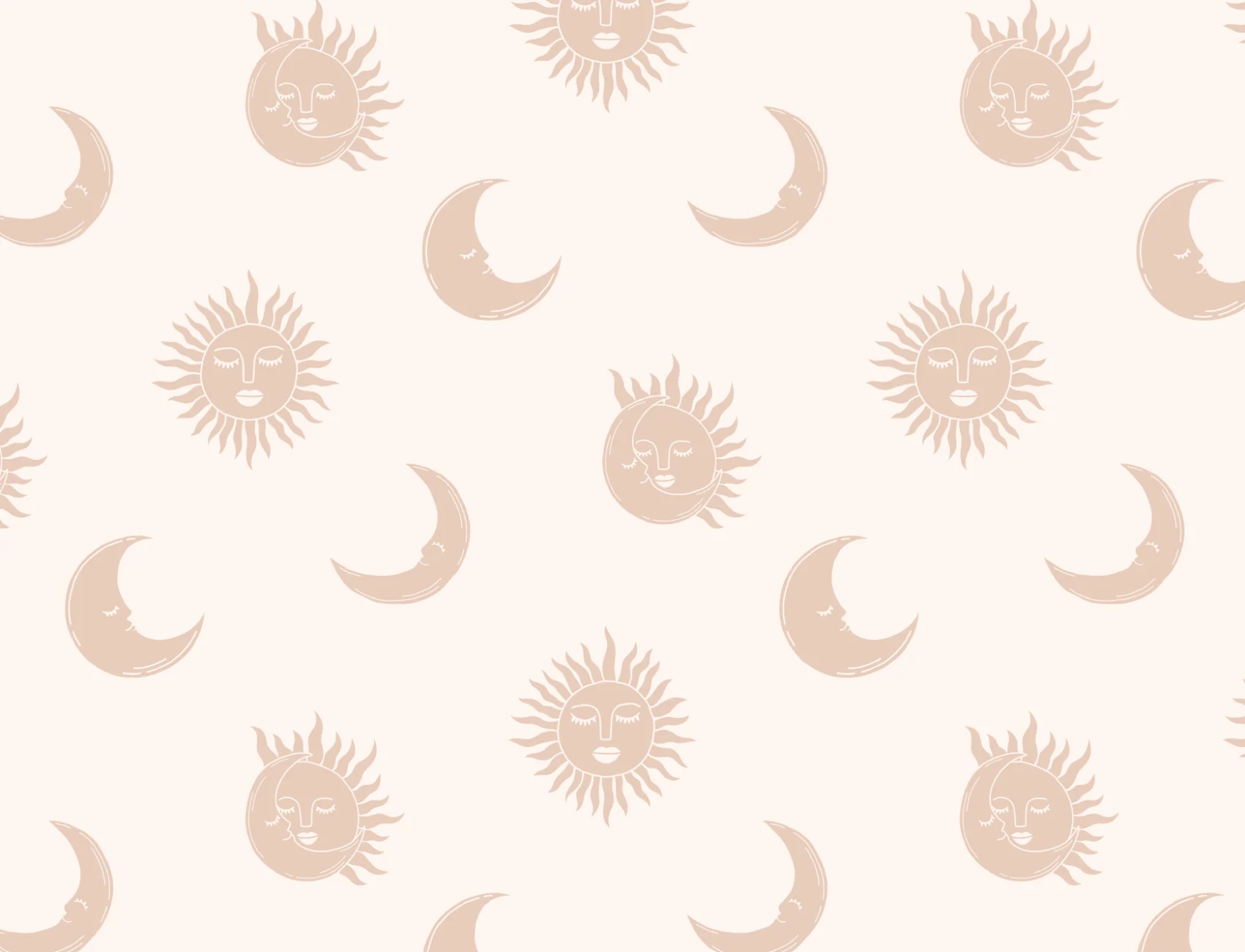 Papel pintado Boho Rosa Sol y Luna