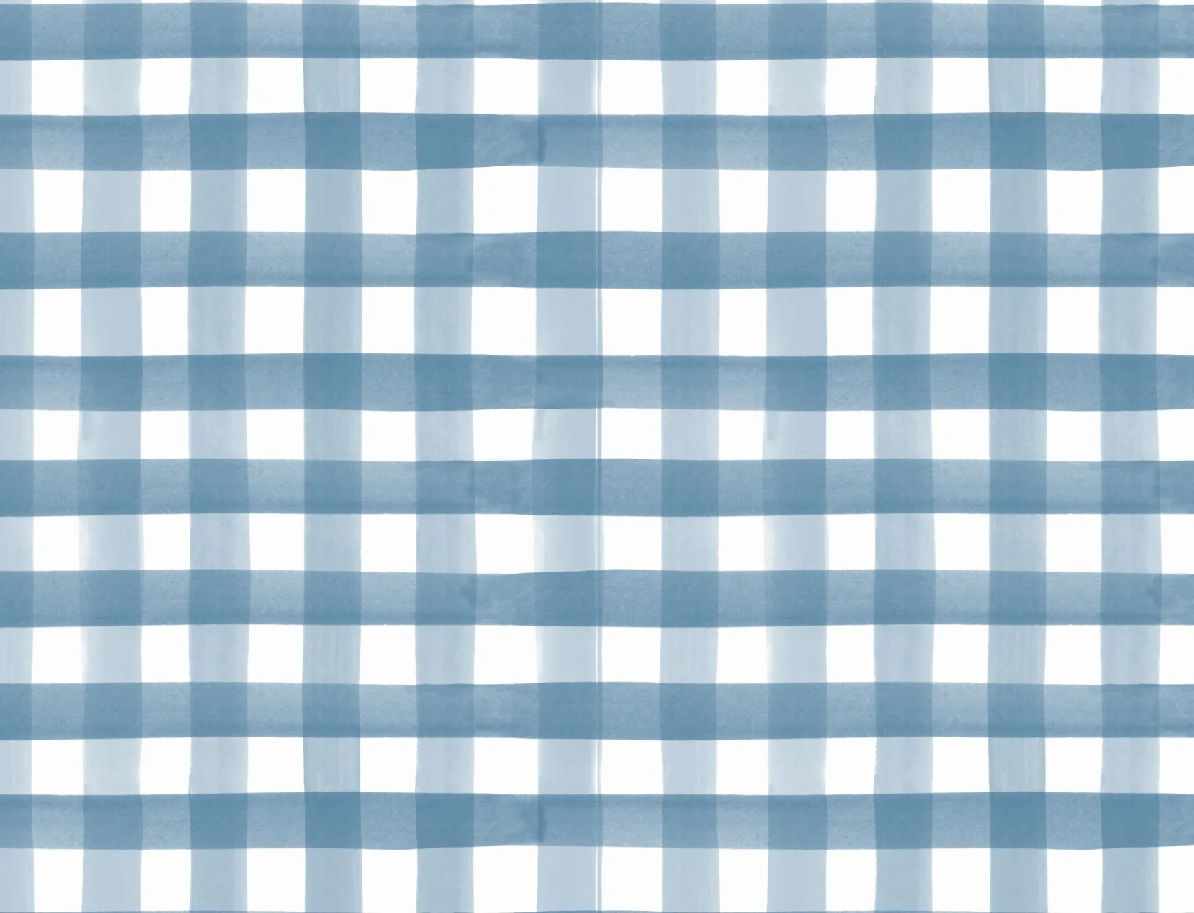 Marinblå akvarell Gingham tapet