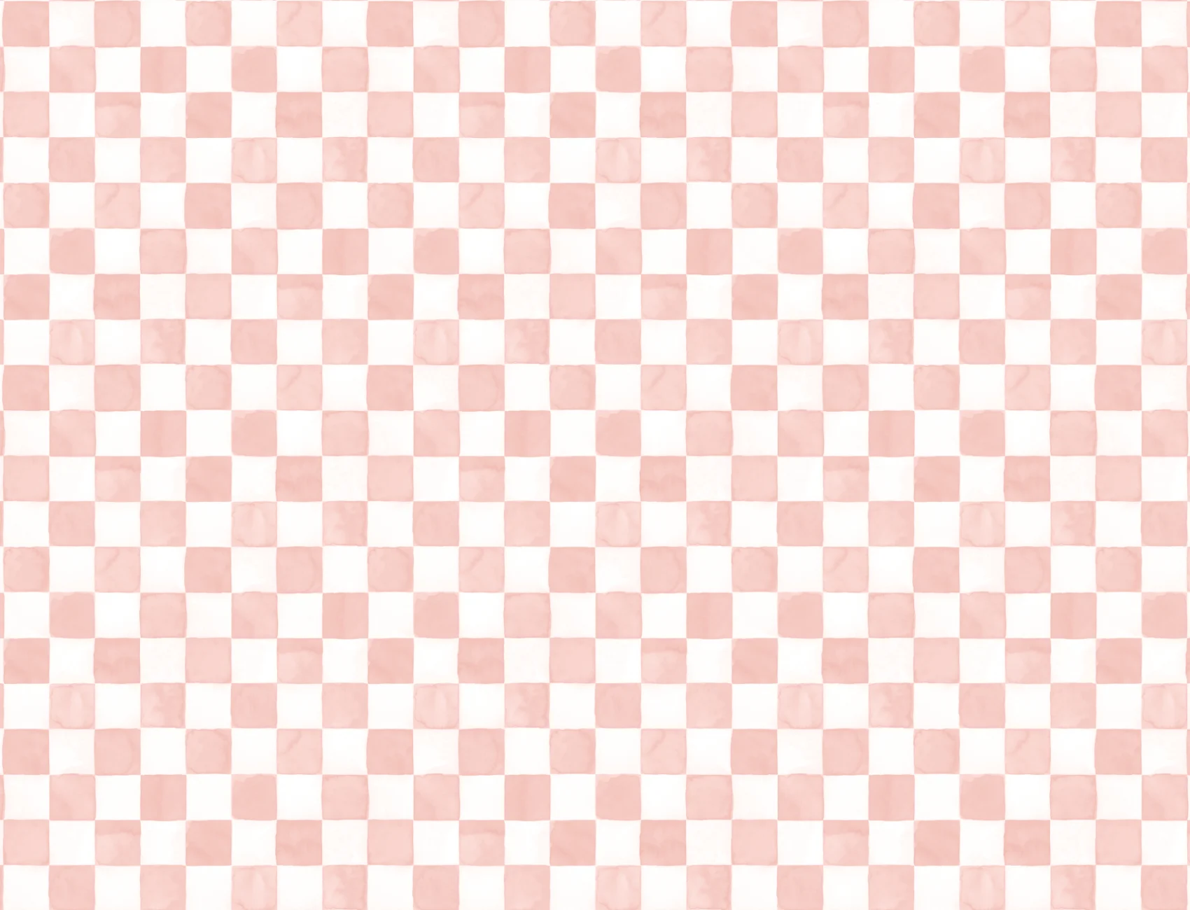Pink Watercolor Checkered Tile Mural