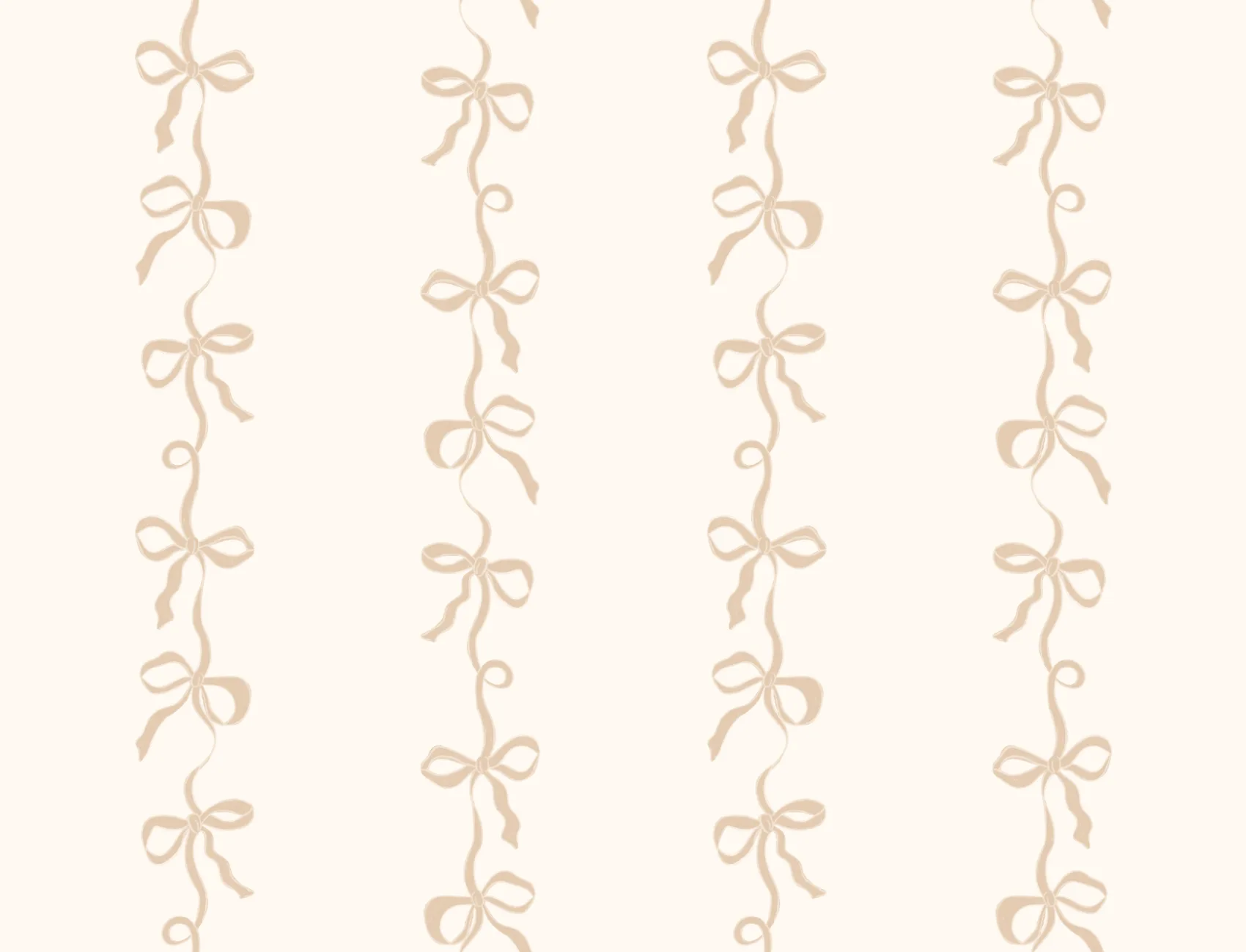Carta da parati beige con fiocco e strisce