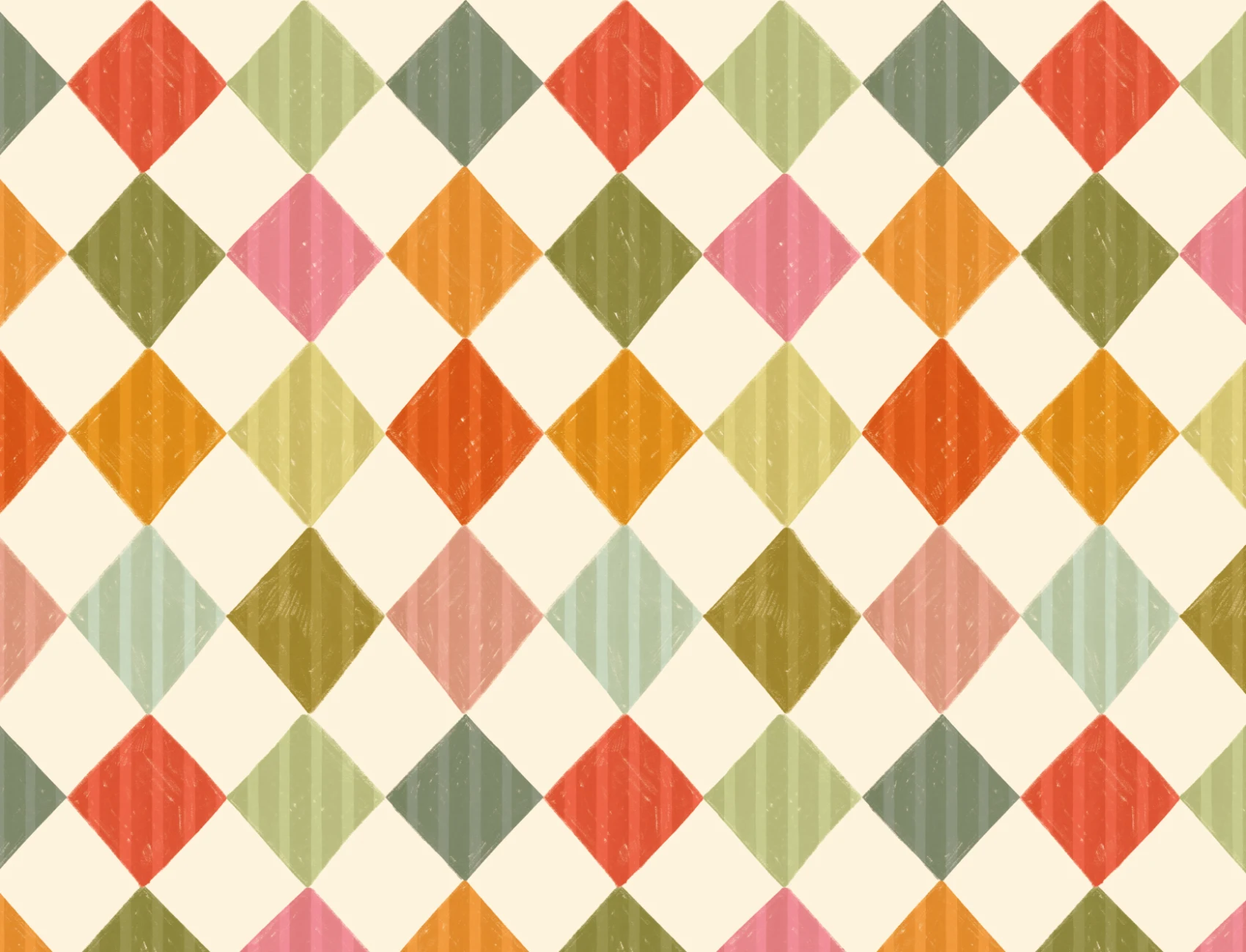 Heldere Multi Stripe Harlekijn Muurschildering