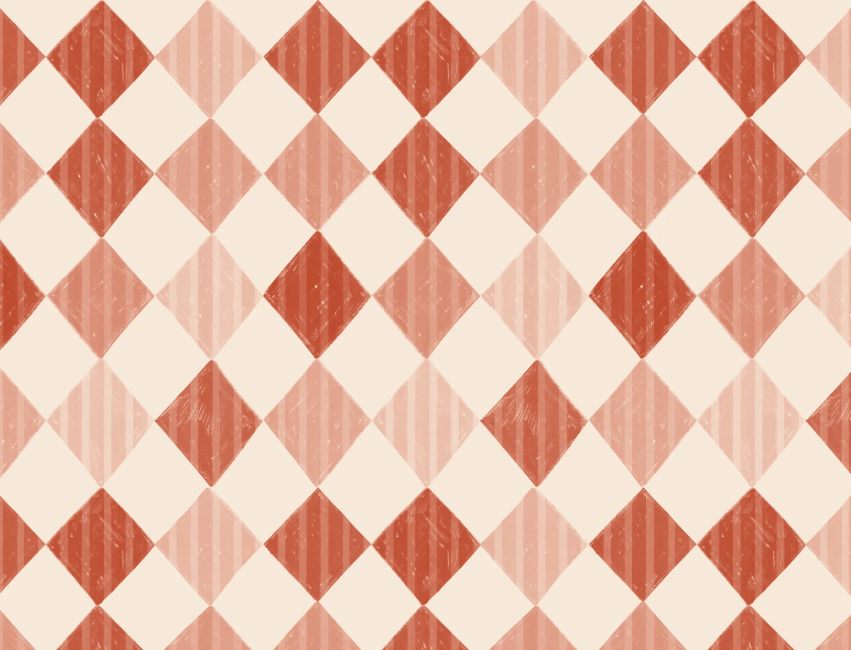 Red Stripe Harlequin Mural