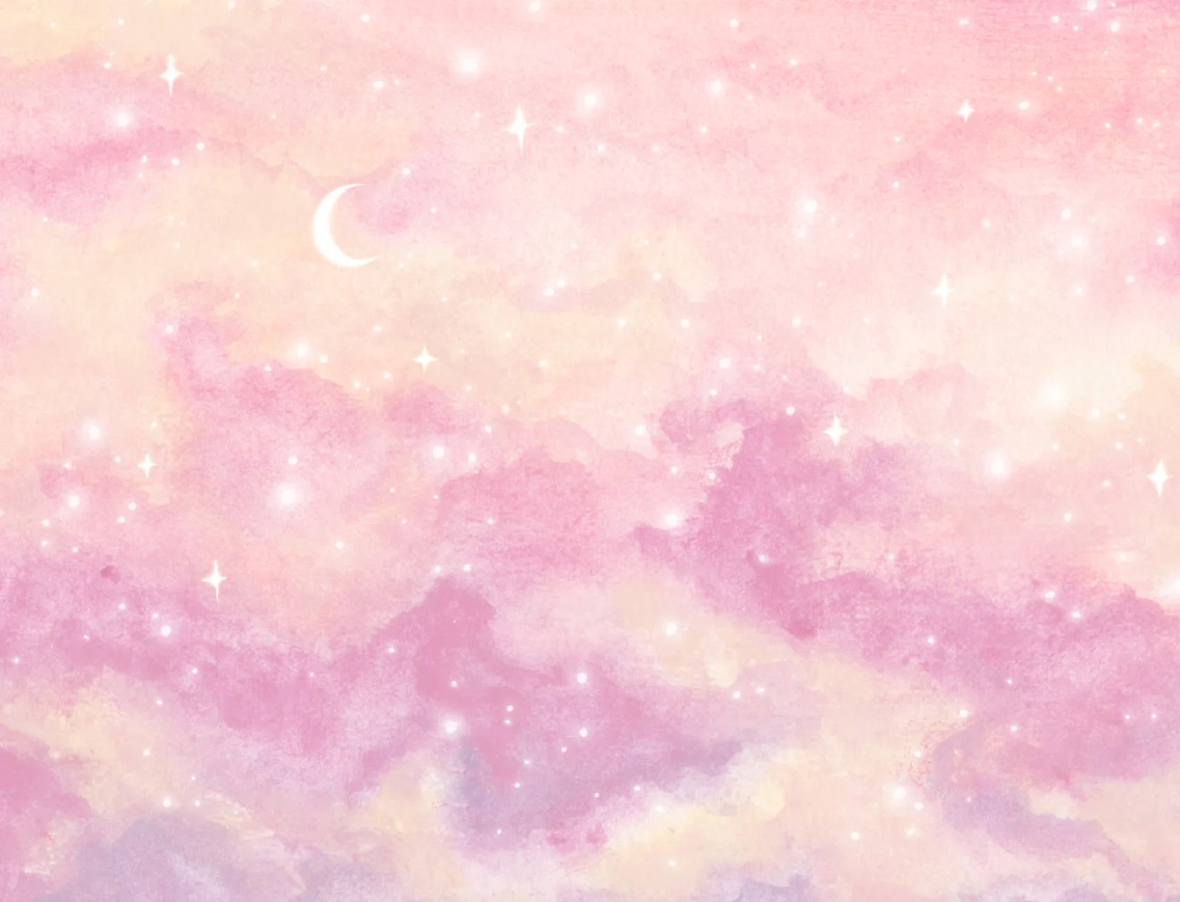Pink Sunset Starry Sky Wallpaper Mural