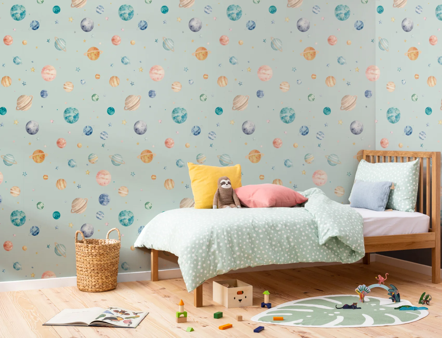 Wonder Blue Celestial Kids' Space Adventure fototapet