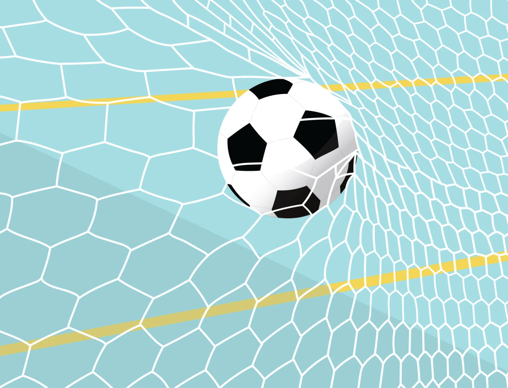 Blue Football Net Wallpaper Mural