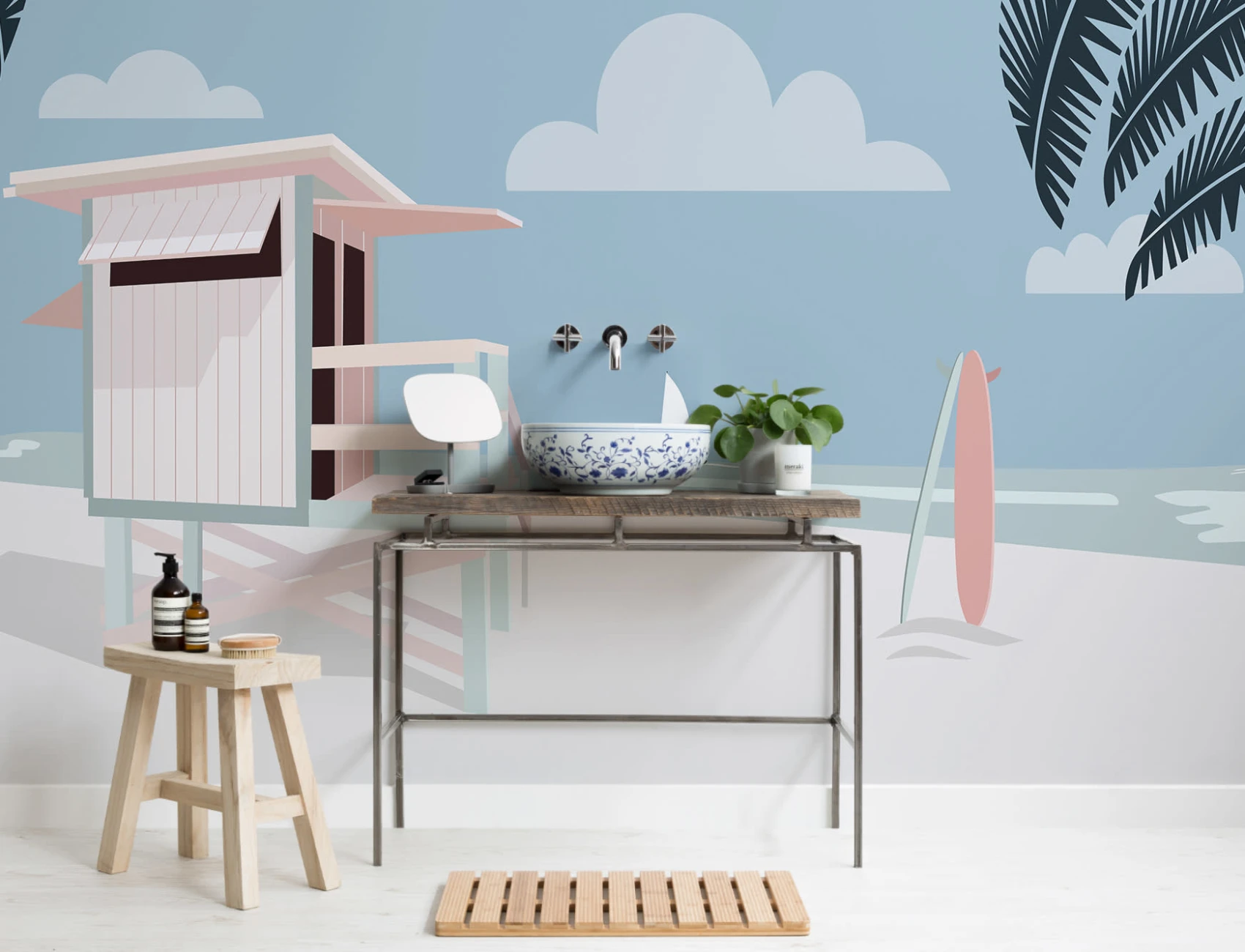 Venice Beach Retro Wallpaper Mural